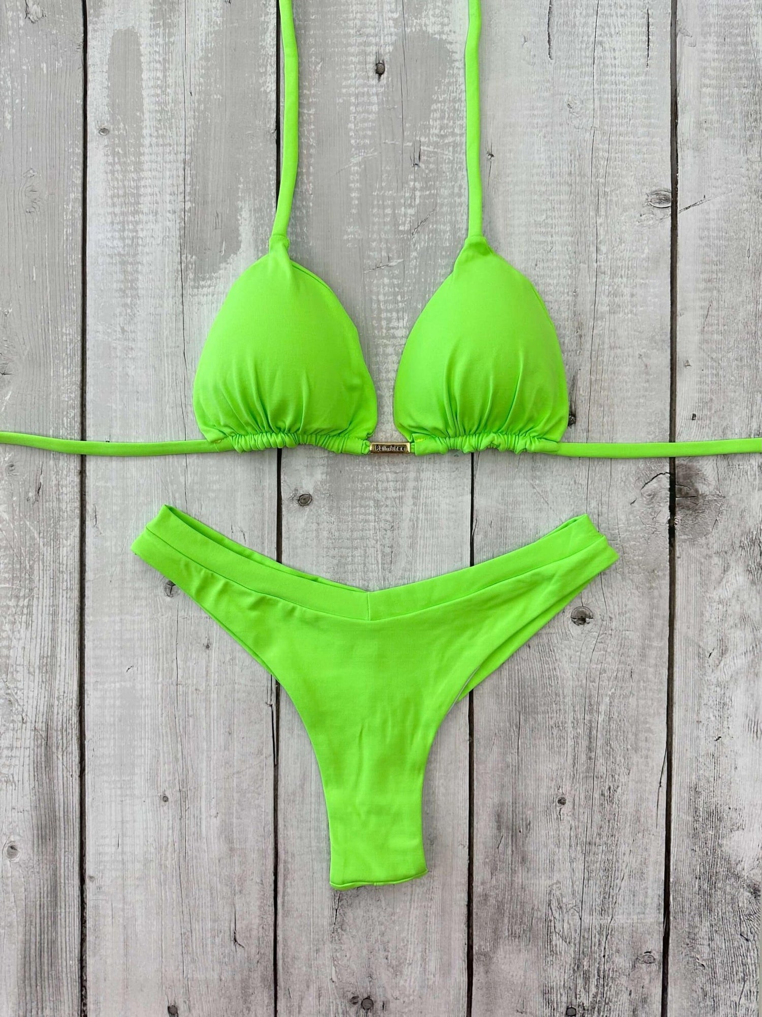 Tulum Neon Triangle Bikini Set