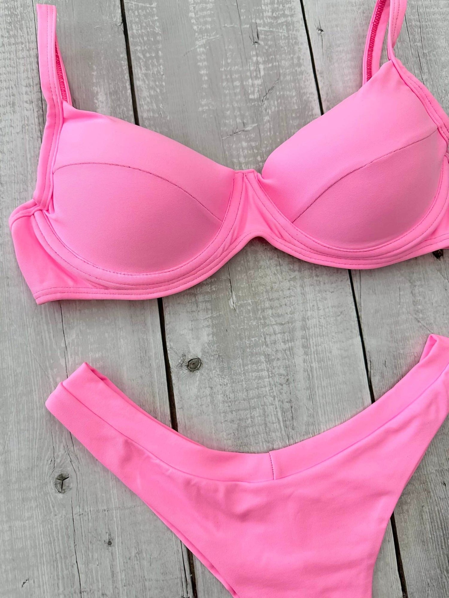 Maldives Plain Underwire Bra Bikini Set