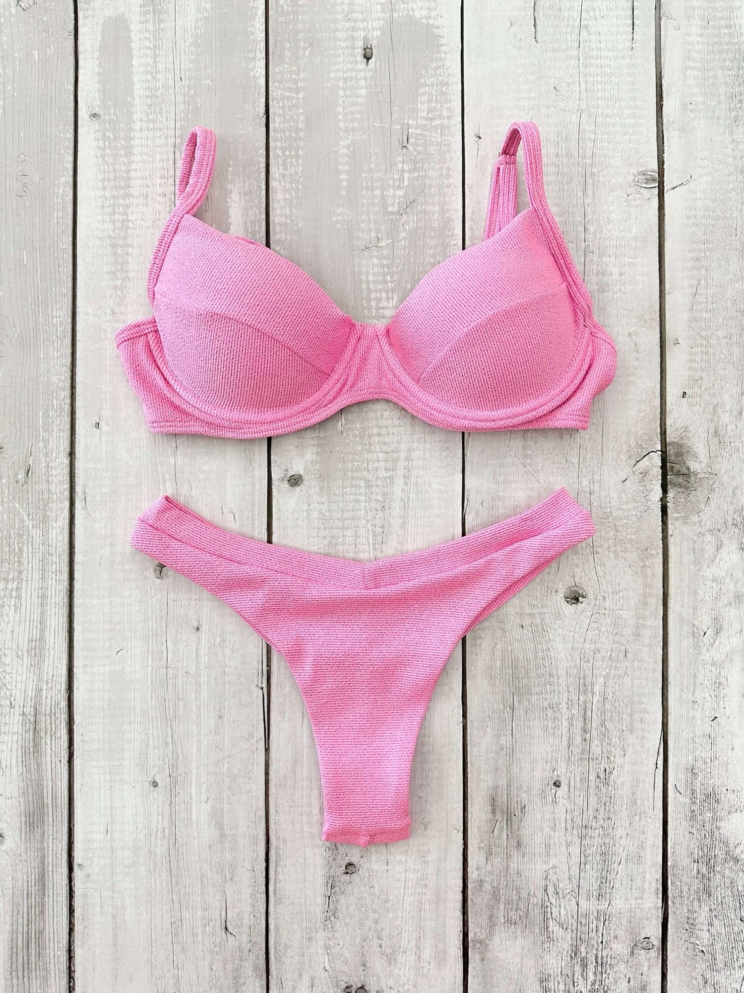 Maldives Glitter Underwire Bra Bikini Set Glitter