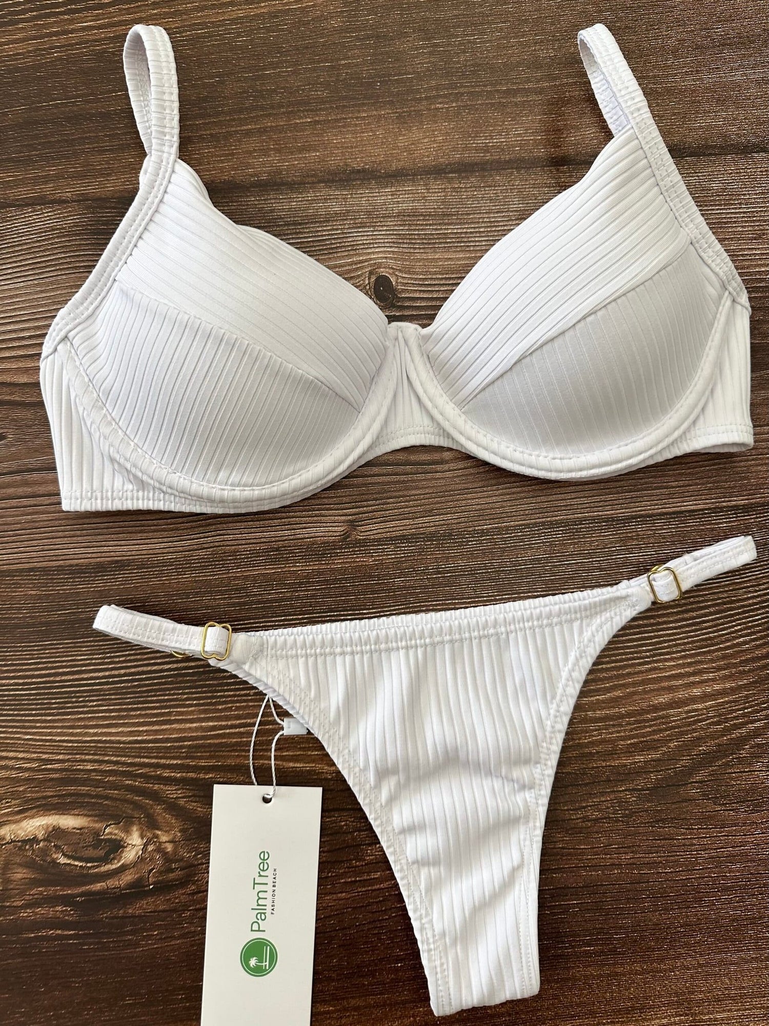 Marbella Ribbed Underwire Bra Bikini Set