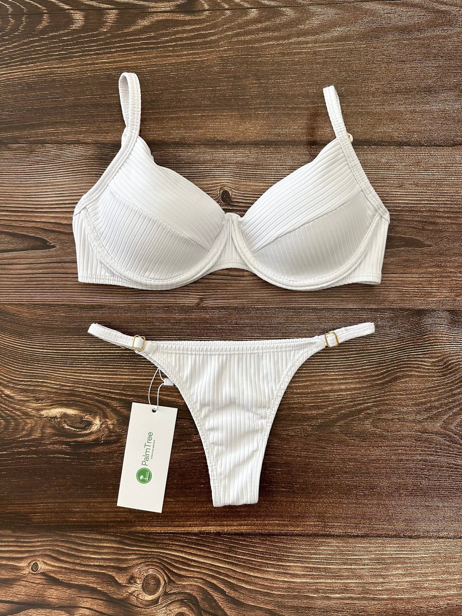 Marbella Ribbed Underwire Bra Bikini Set