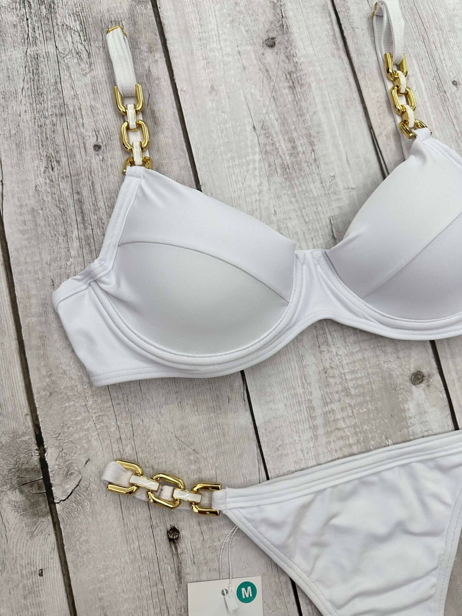 Marbella Lux Chain Underwire Bra Bikini Set