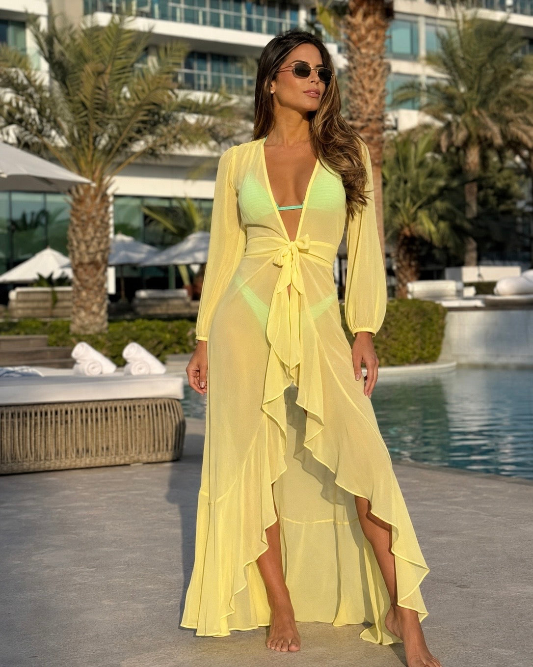Fiji Luxury Beach Dress Sheer Silk Chiffon Limited Edition
