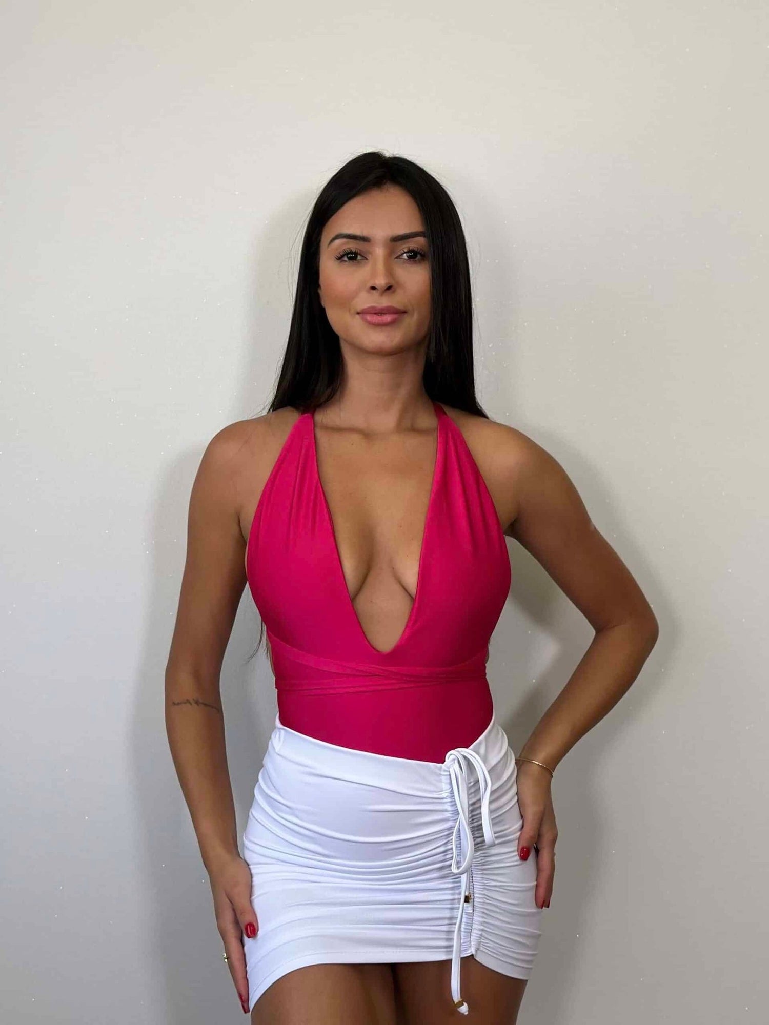 Santorini Deep V-Cut One-Piece Swimsuit