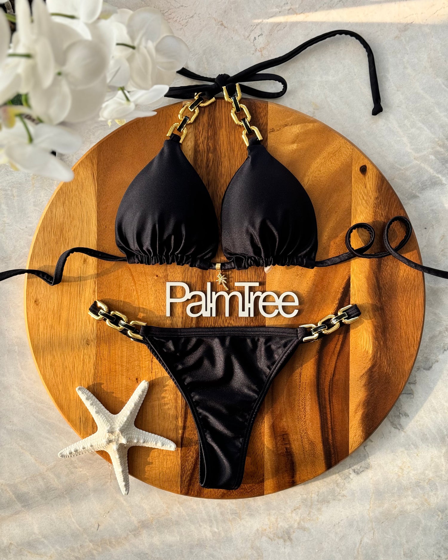 Cancun Lux III Shimmer Triangle Bikini Set