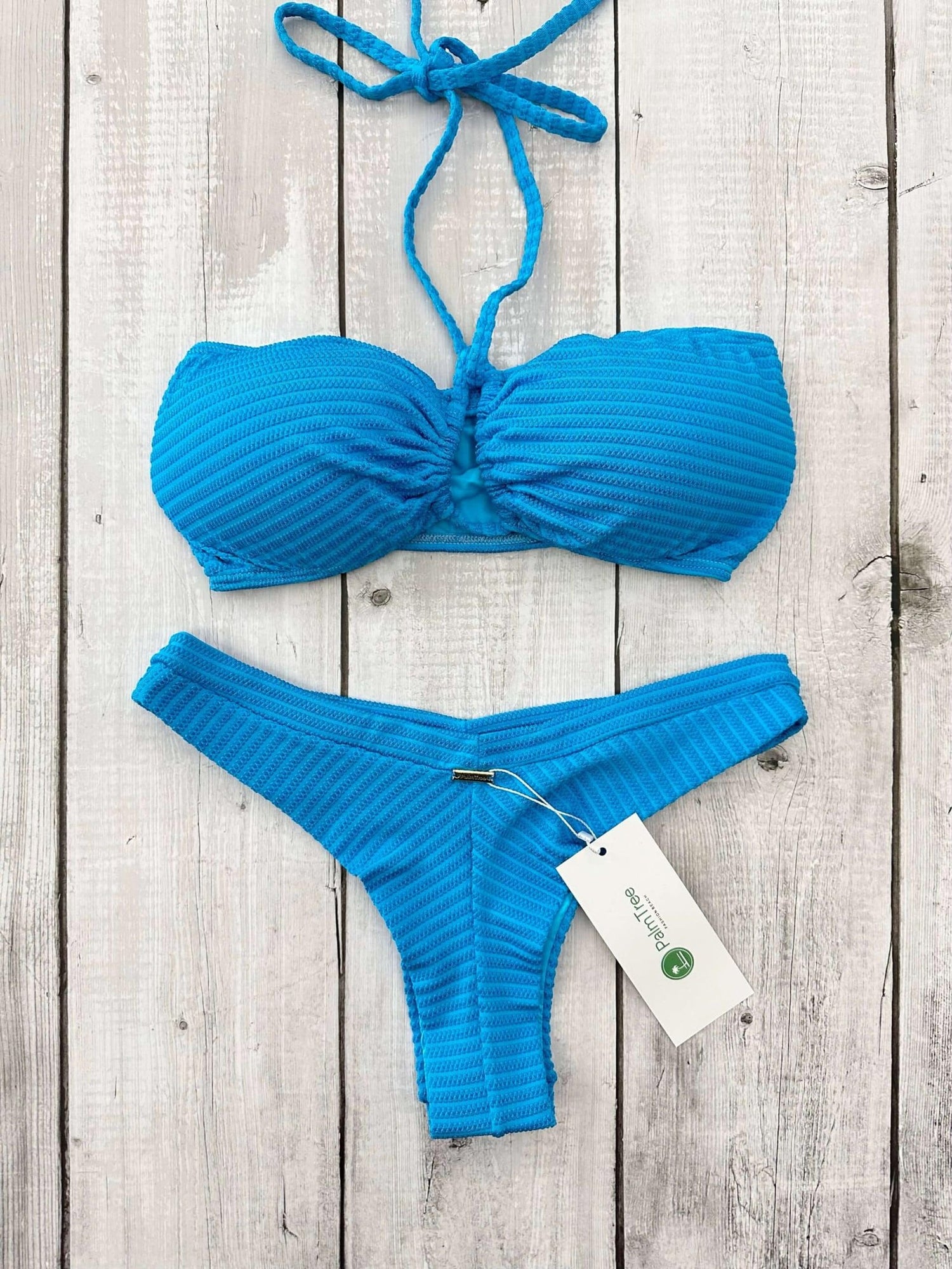 Cyprus Textures Bandeau Bikini Set