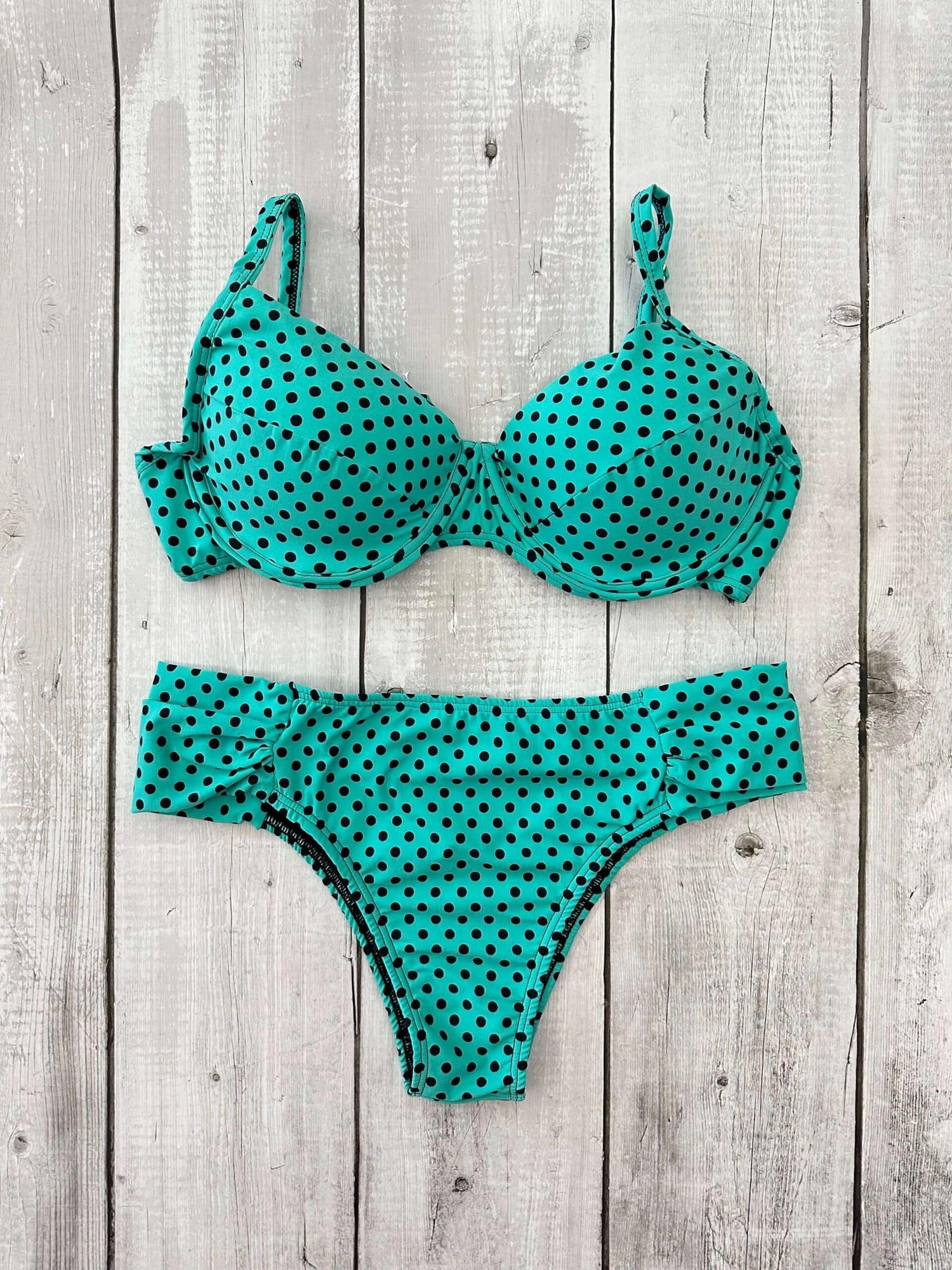 Santorini Printed High Waisted Bra Bikini Set