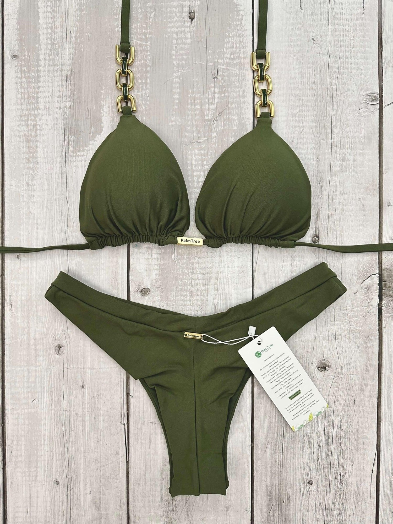 Tulum Lux Chain Triangle Bikini Set