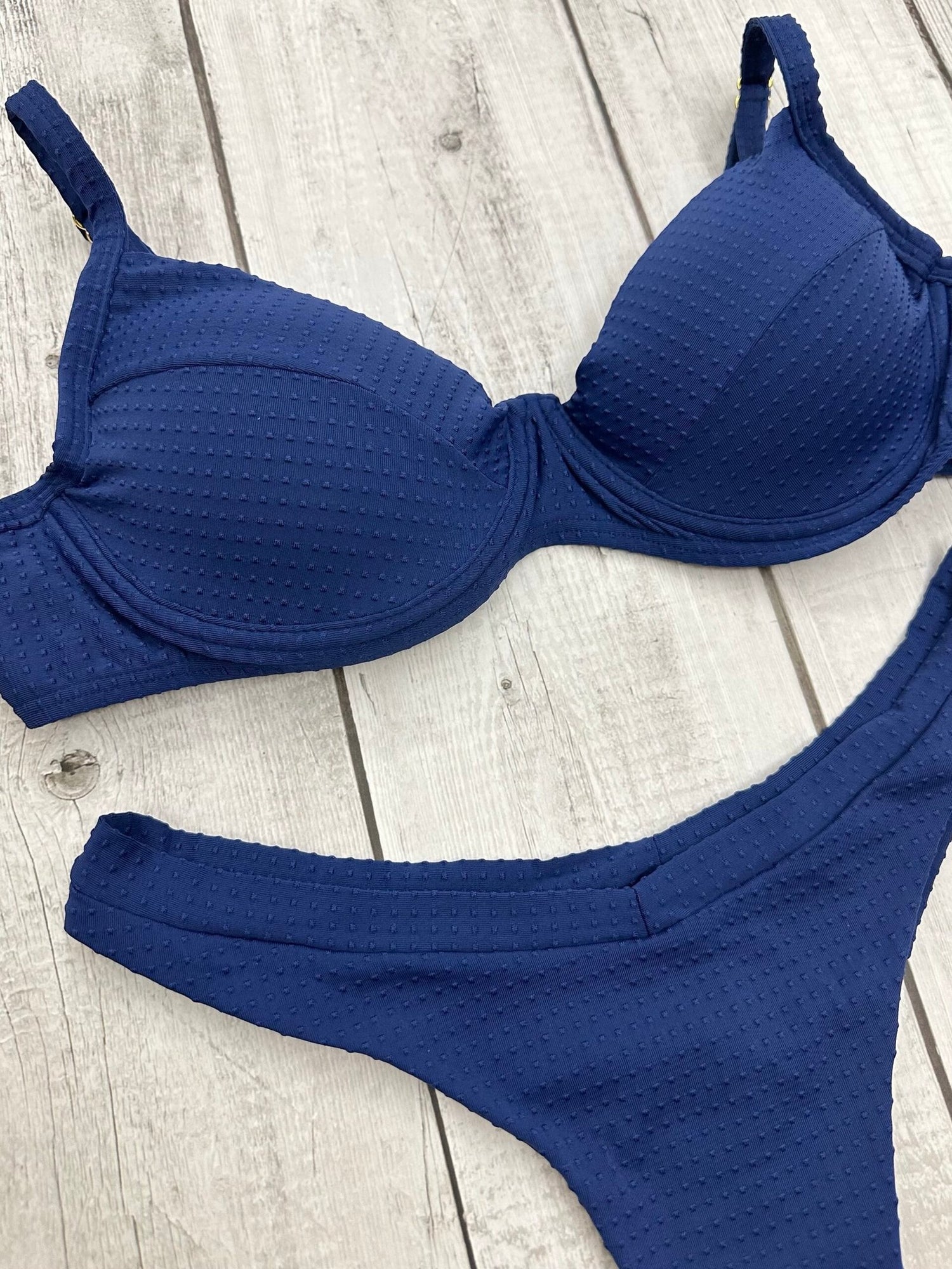 Maldives Swiss-Dot Underwire Bra Bikini Set