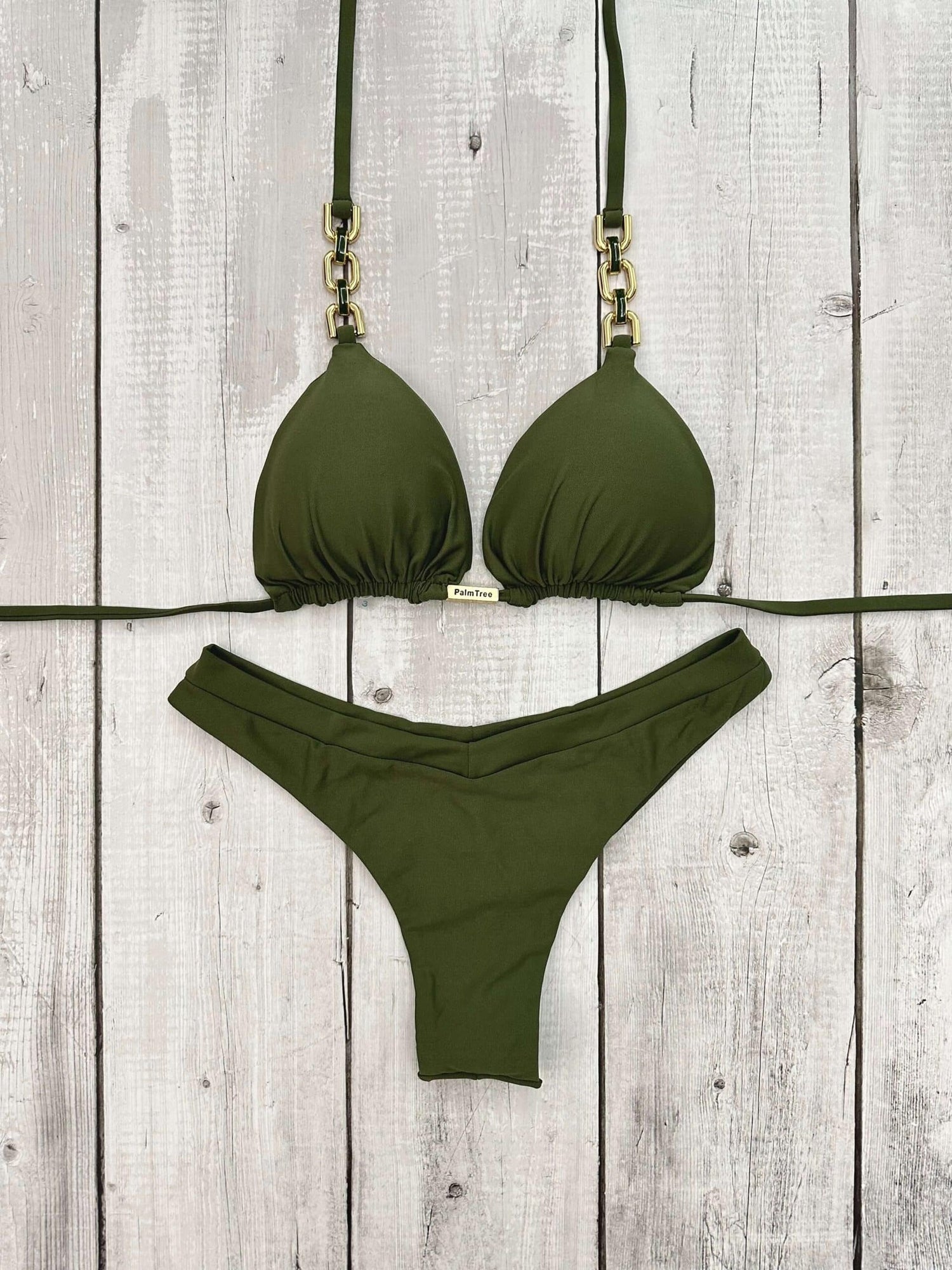 Tulum Lux Chain Triangle Bikini Set