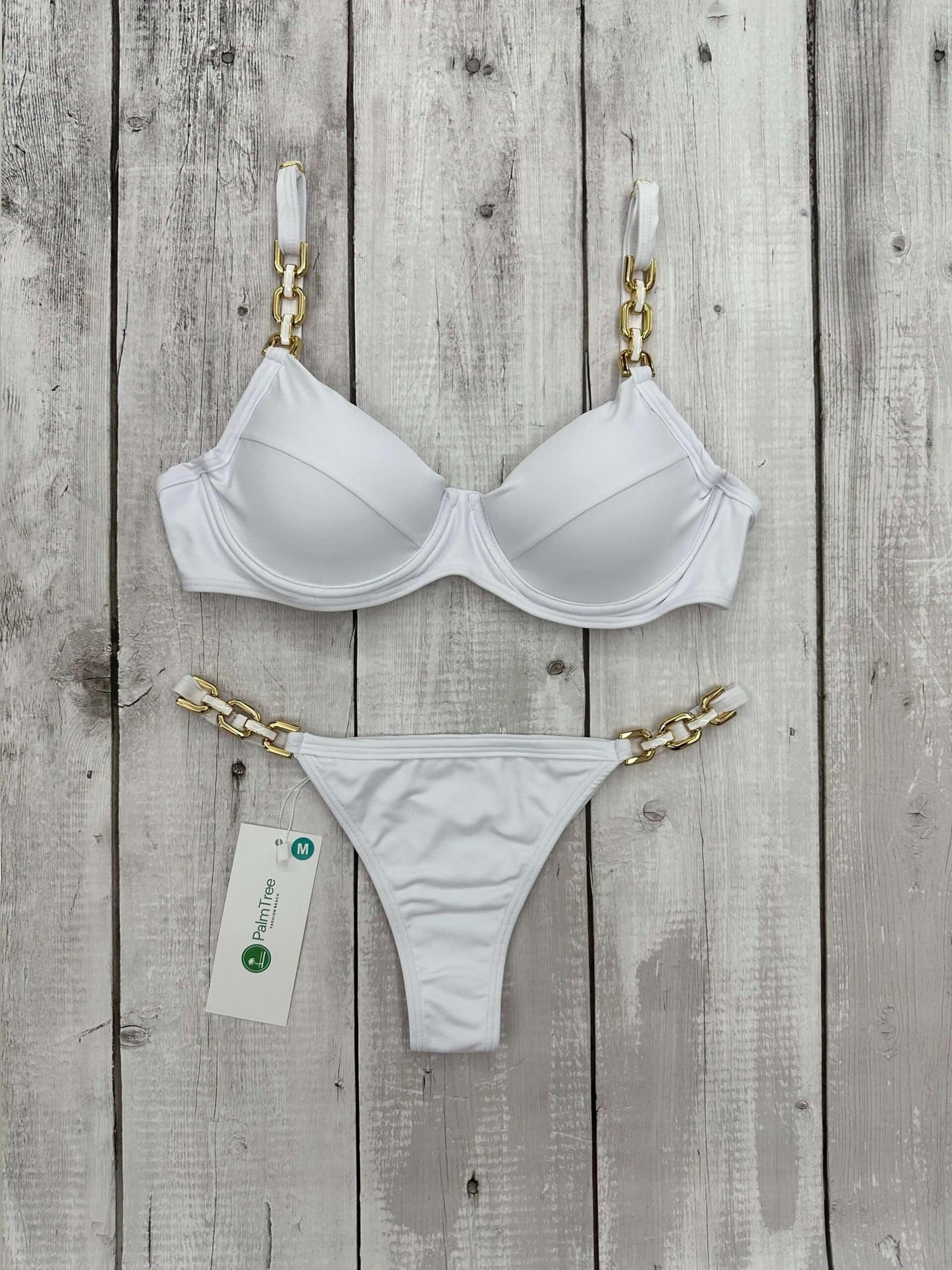Marbella Lux Chain Underwire Bra Bikini Set