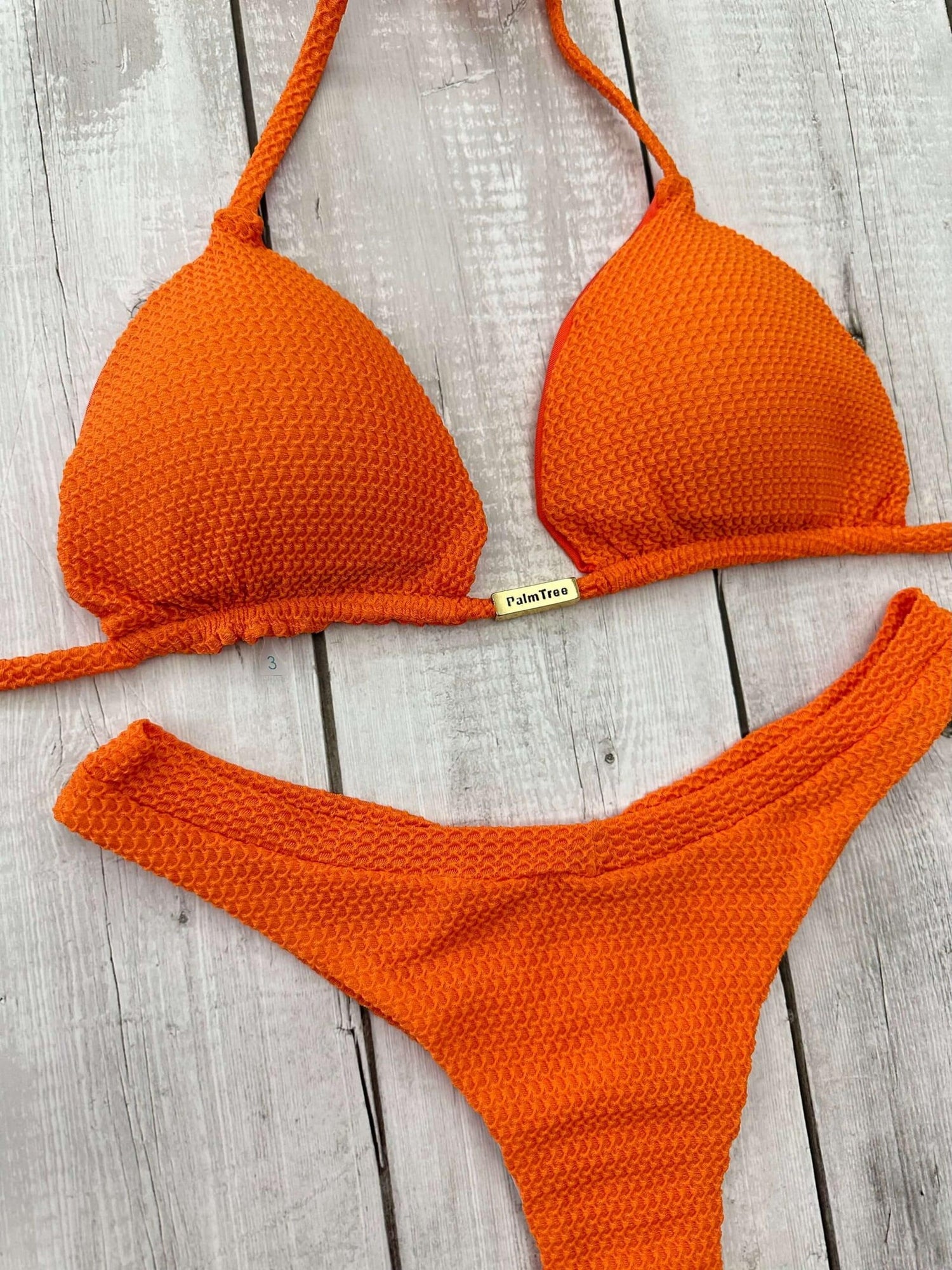 Tulum Textured Triangle Bikini Set