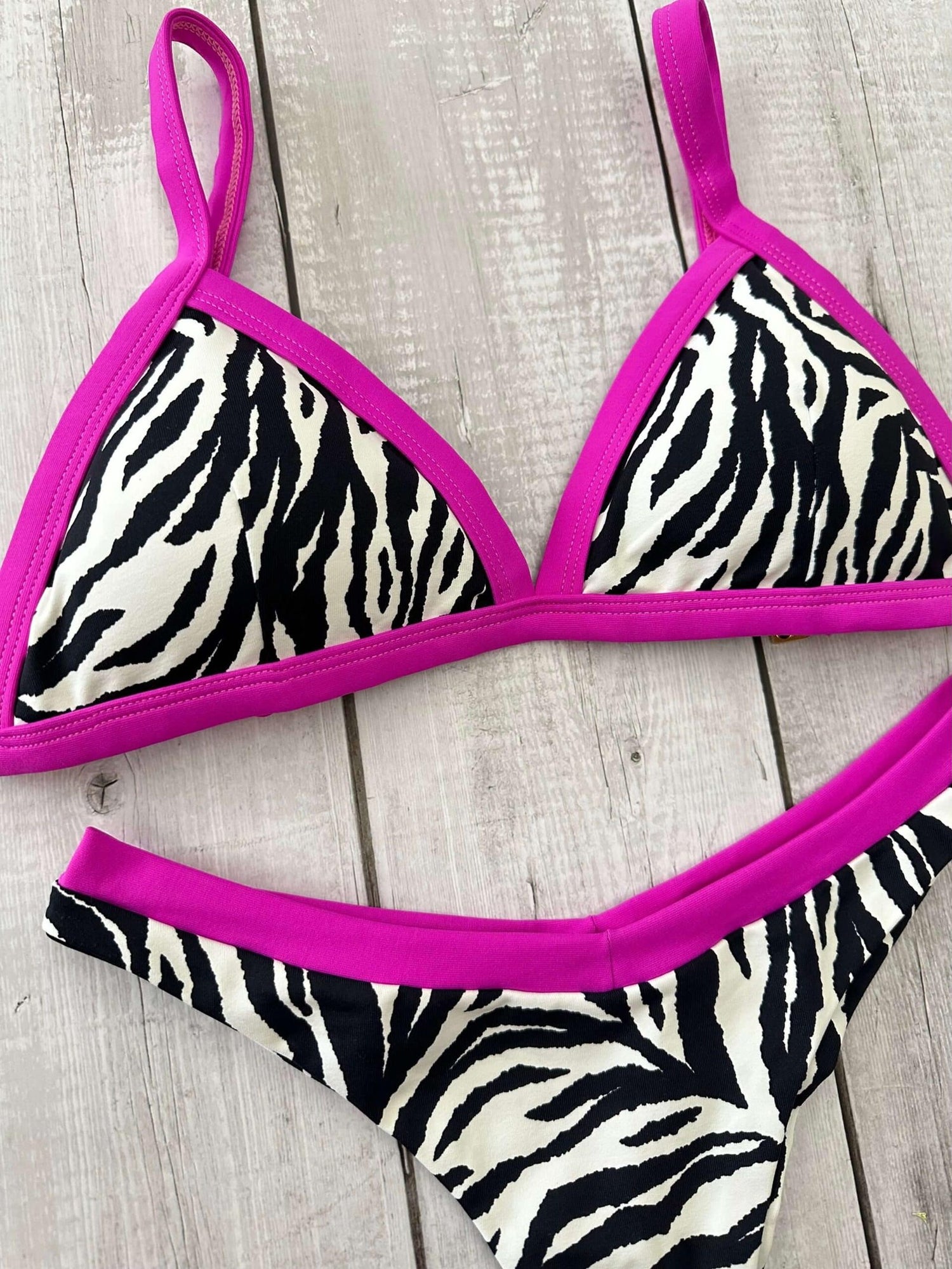 Ibiza Animal Print Triangle Bikini Set