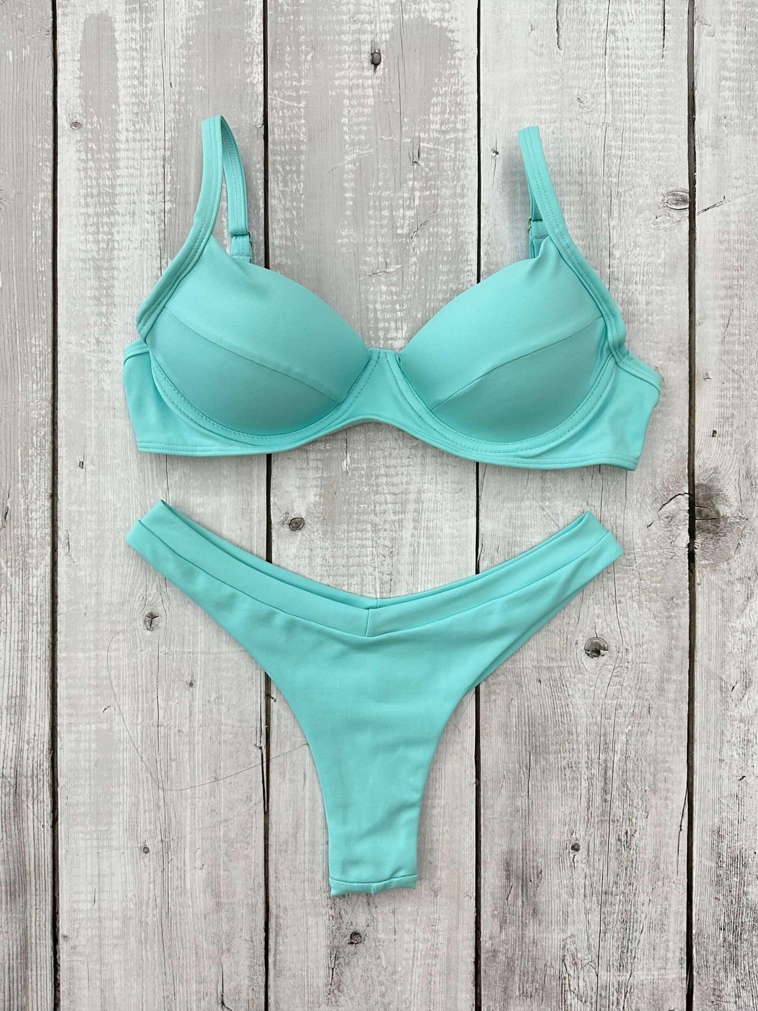 Maldives Plain Underwire Bra Bikini Set