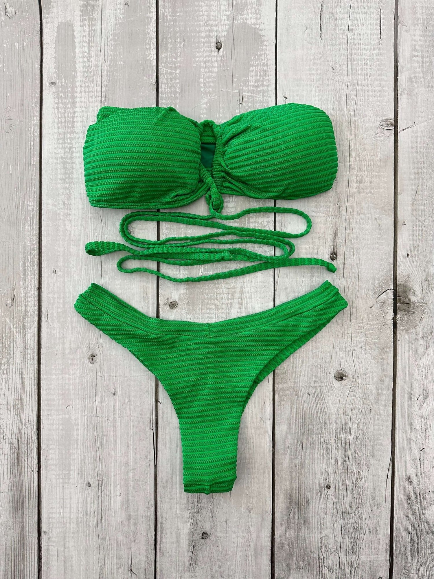 Cyprus Textures Bandeau Bikini Set