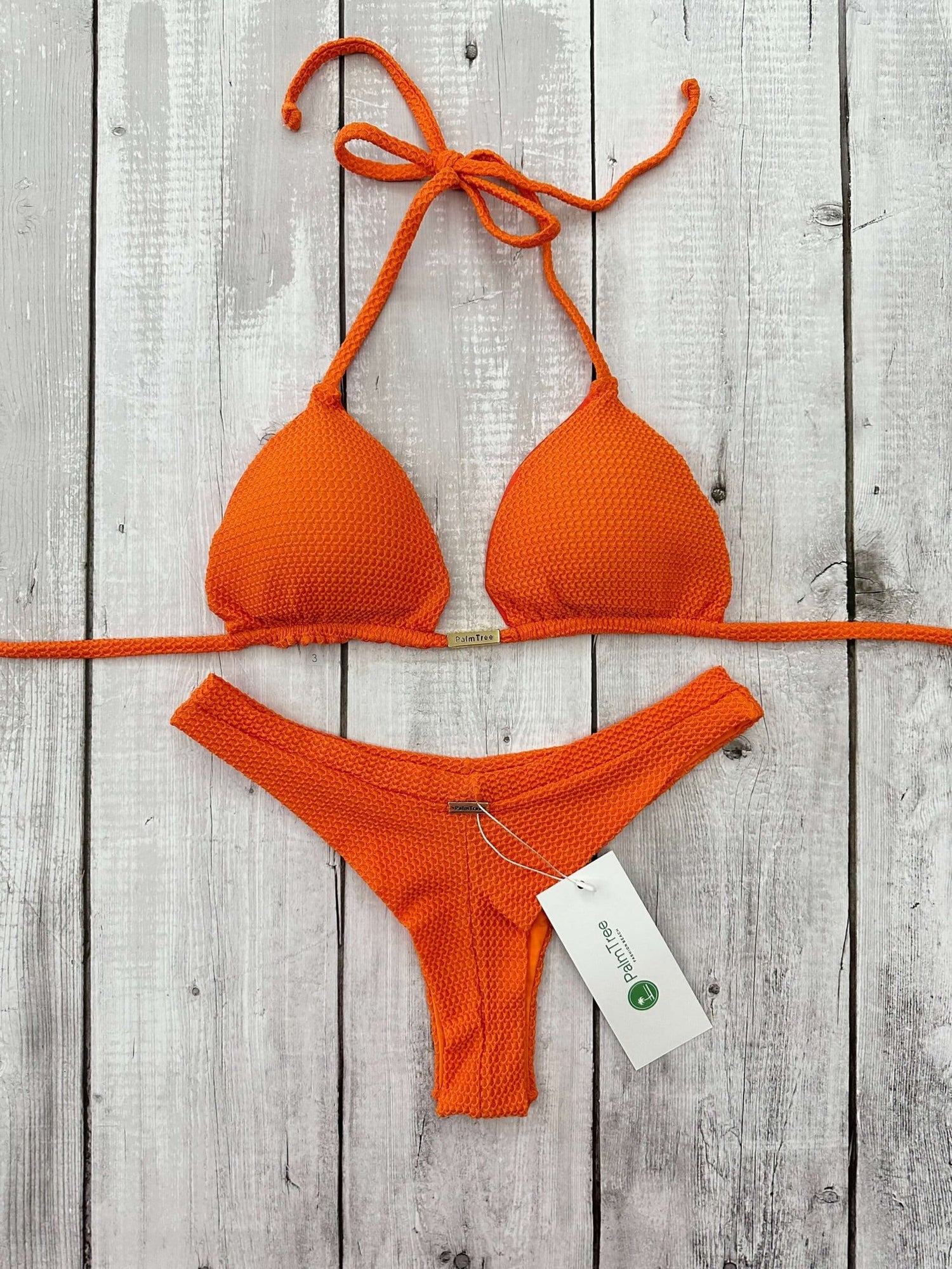 Tulum Textured Triangle Bikini Set