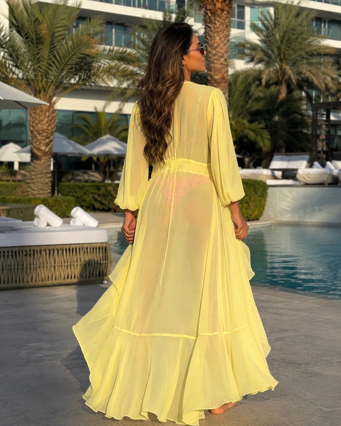 Fiji Luxury Beach Dress Sheer Silk Chiffon Limited Edition