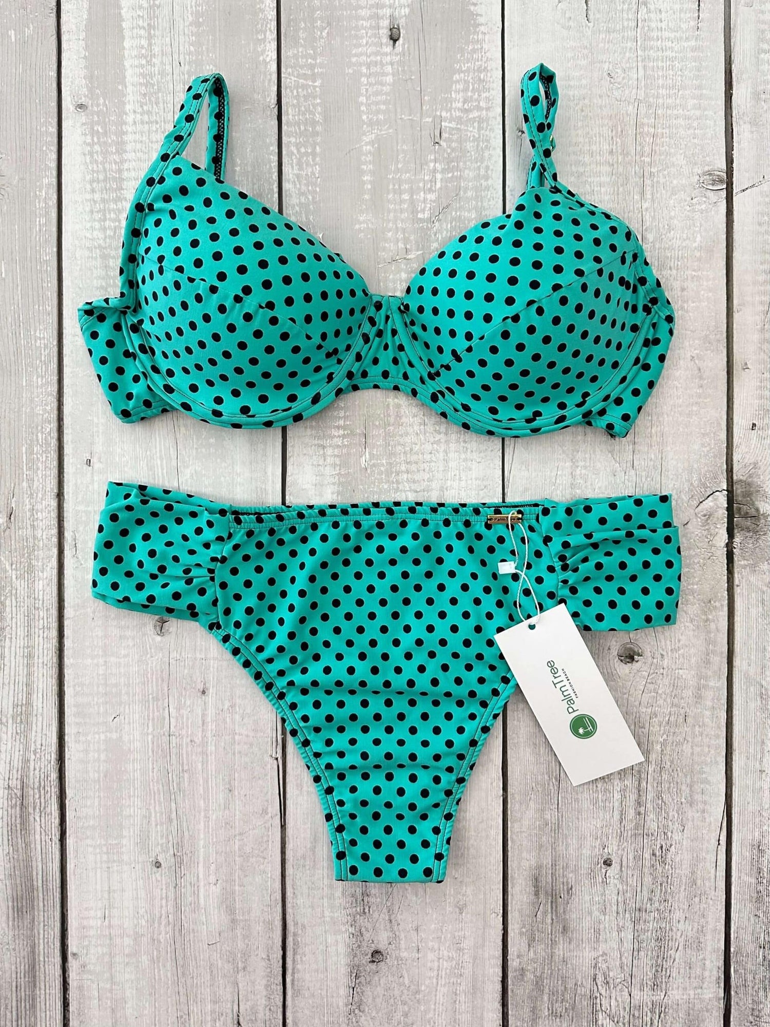 Santorini Printed High Waisted Bra Bikini Set