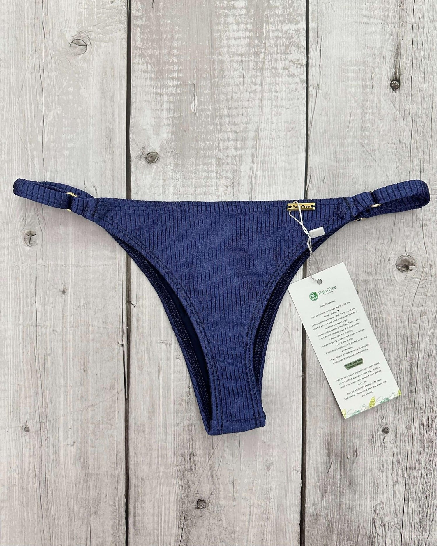 Cancun Shimmer Ribbed Triangle Bikini Set