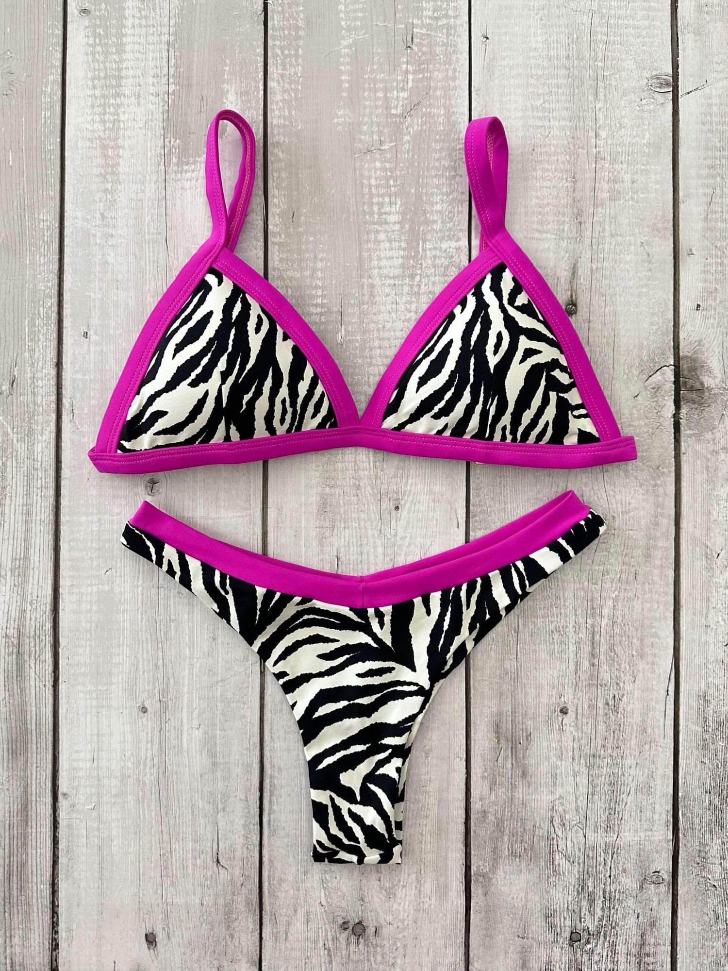 Ibiza Animal Print Triangle Bikini Set