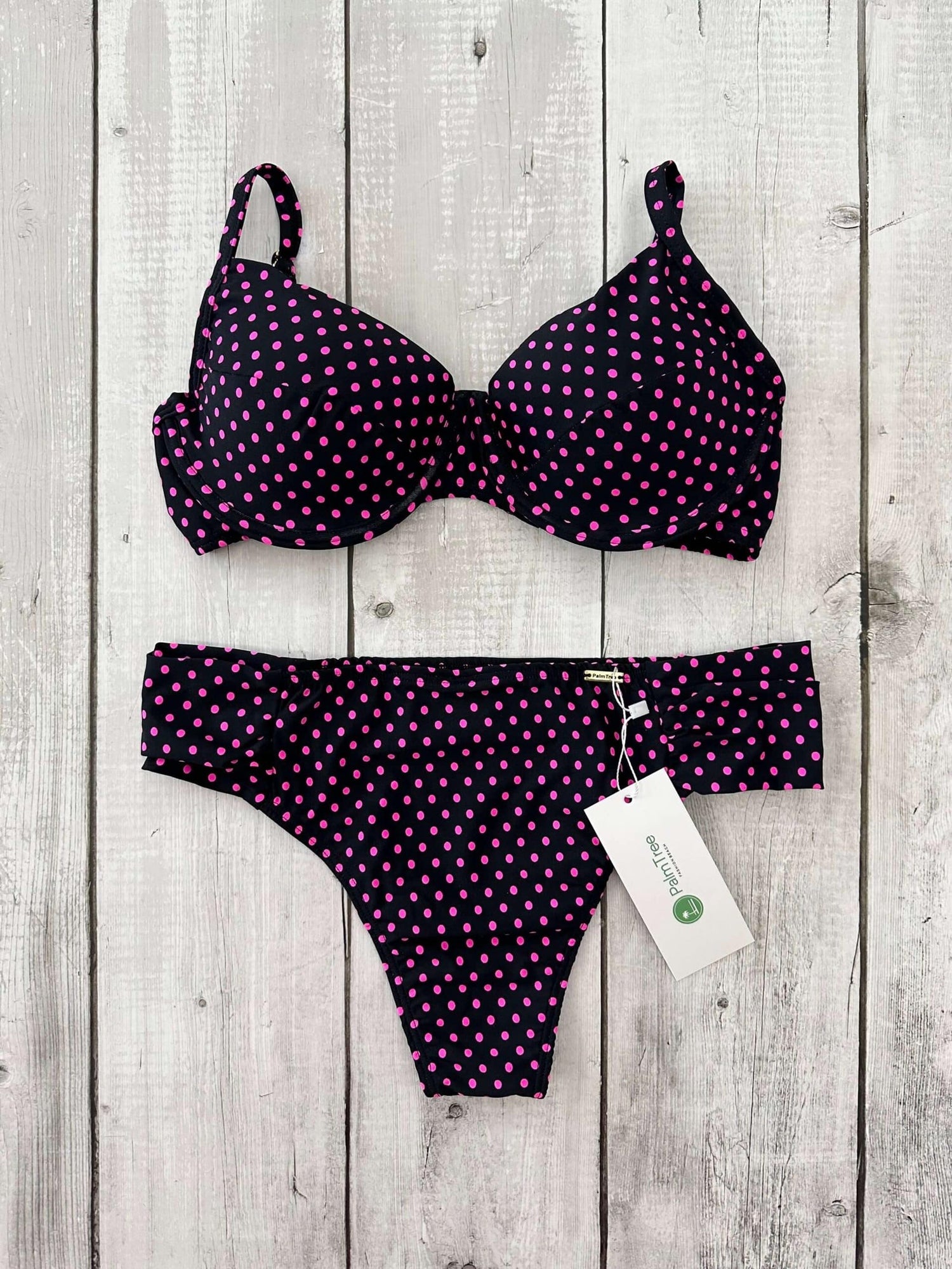 Santorini Printed High Waisted Bra Bikini Set
