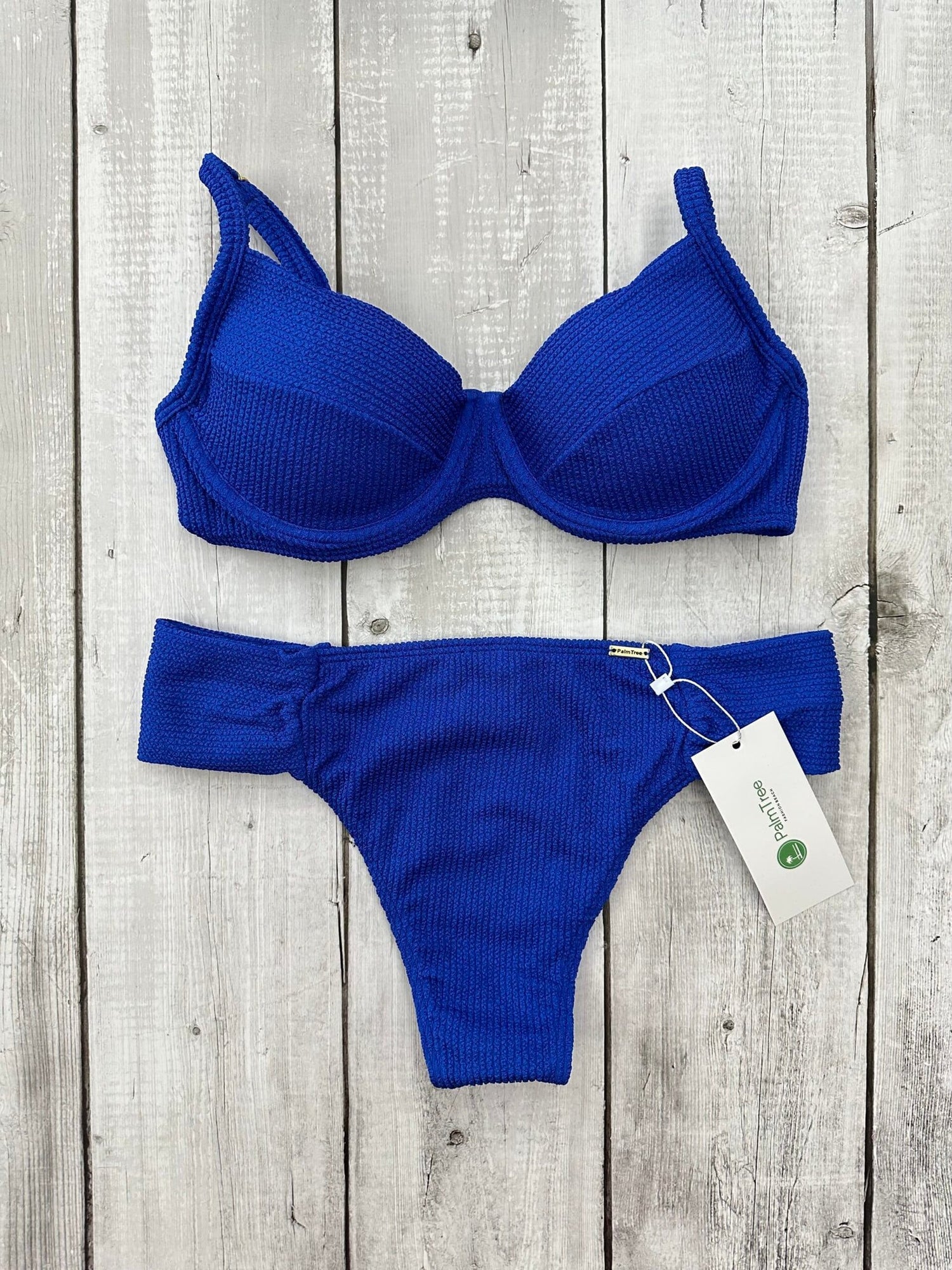 Santorini Crinkle High Waisted Bra Bikini Set