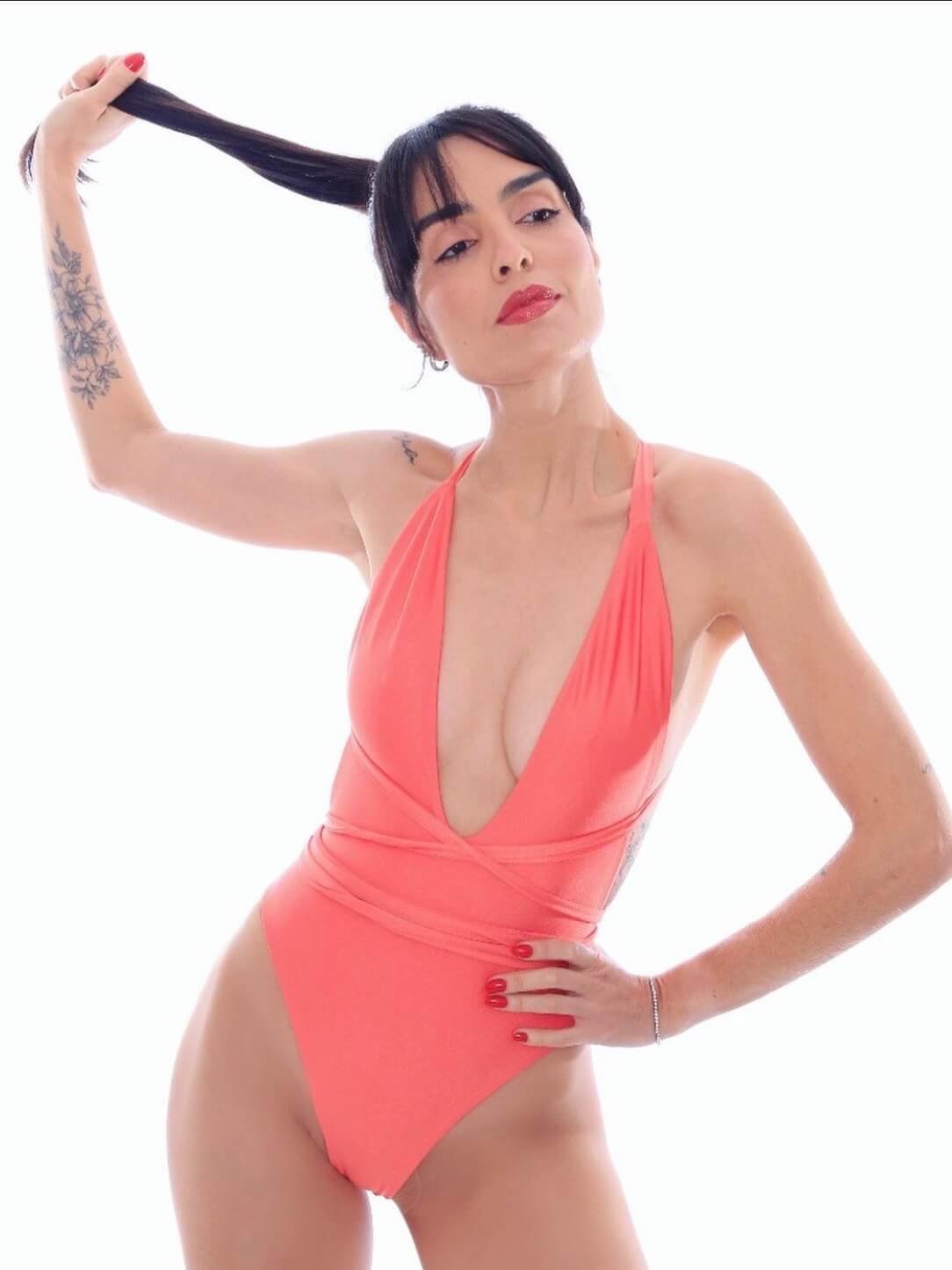 Santorini Deep V-Cut One-Piece Swimsuit