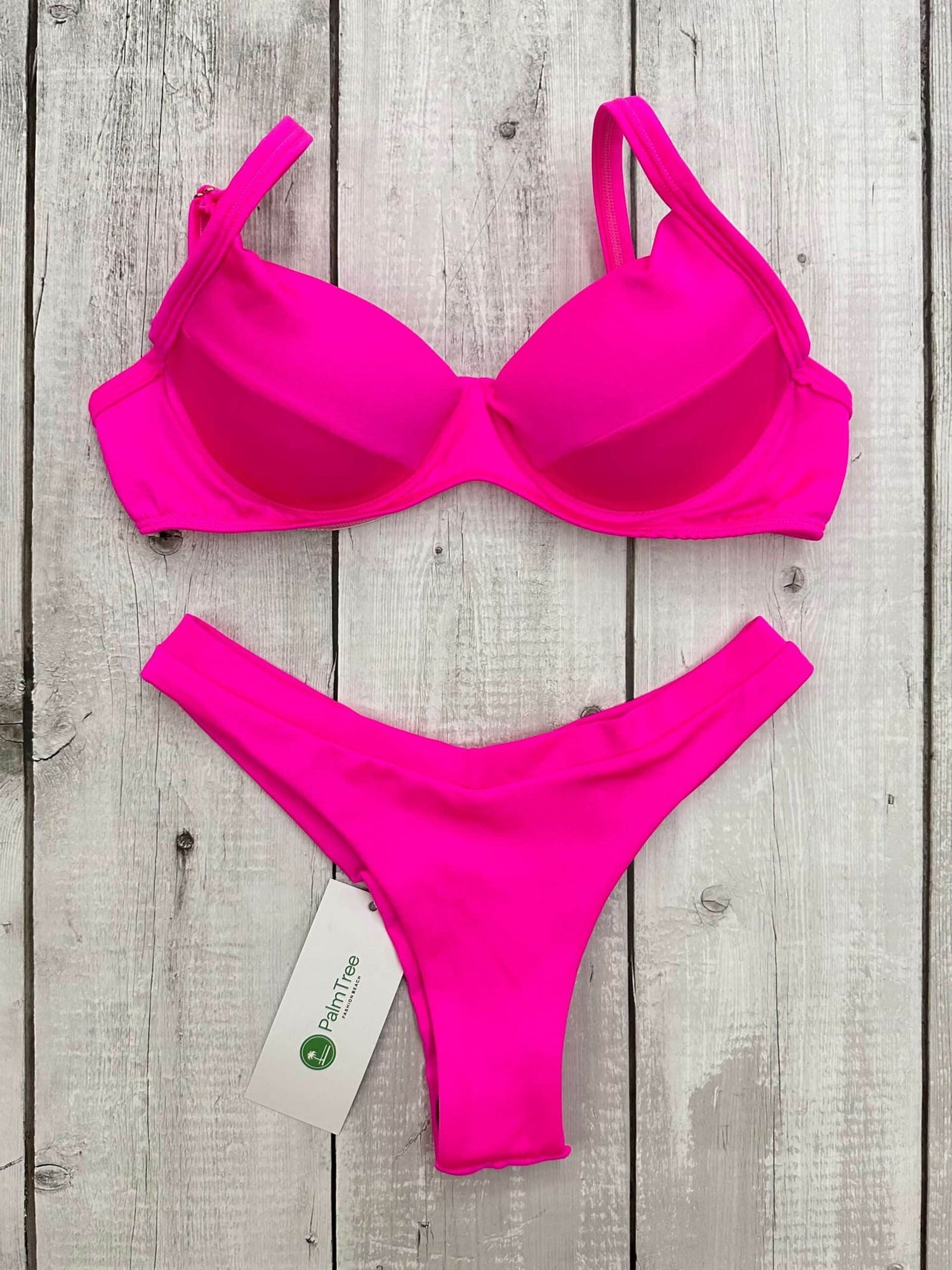Maldives Neon Shimmer Underwire Bra Bikini Shimmer Set