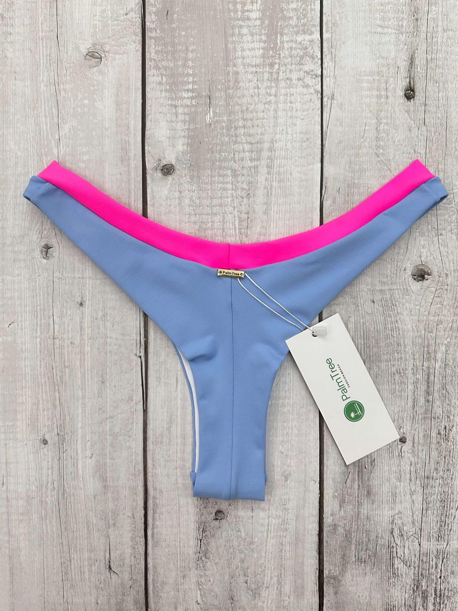 Maldives Underwire Bra Bikini Set Blue & Neon Pink