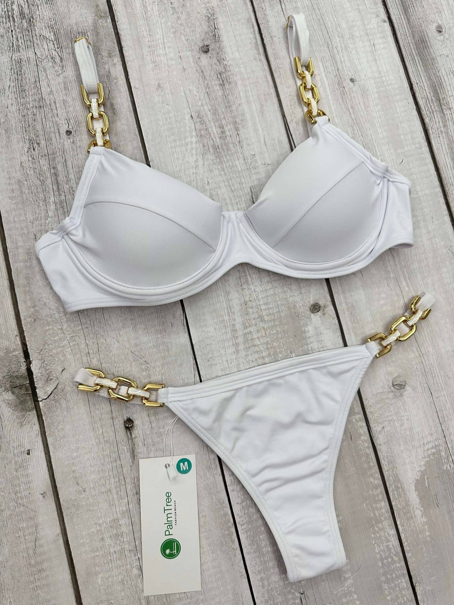 Marbella Lux Chain Underwire Bra Bikini Set