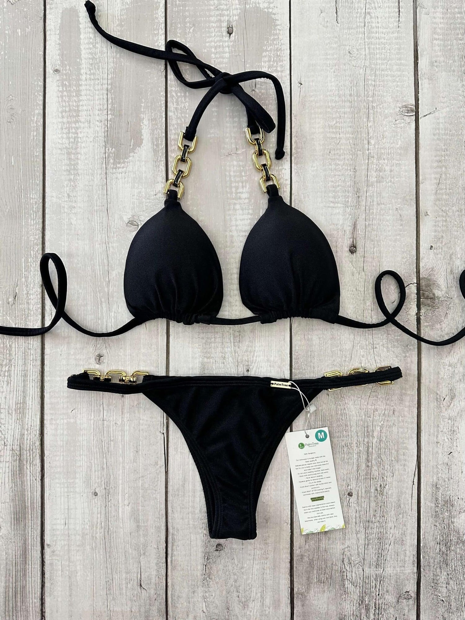 Cancun Lux III Shimmer Triangle Bikini Set