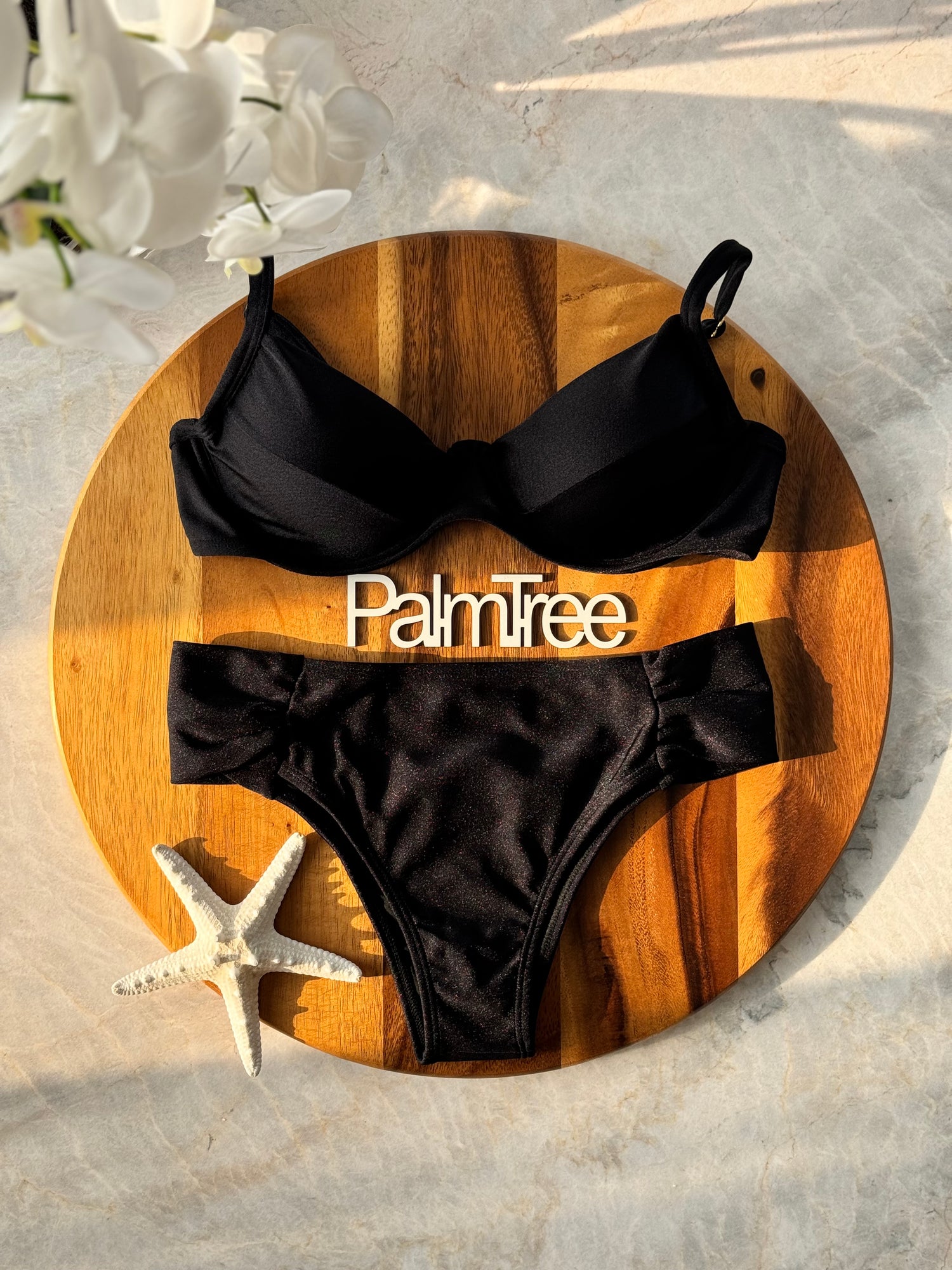 Santorini Shimmer High Waisted Bra Bikini Set