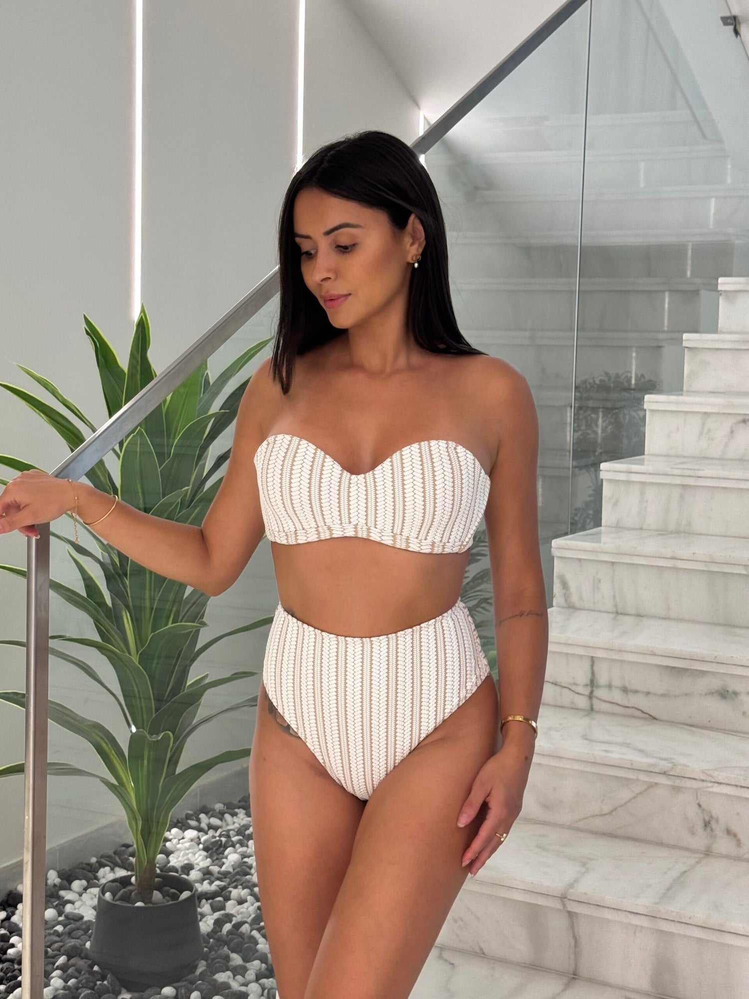 Capri Crochet Bandeau Bikini Set