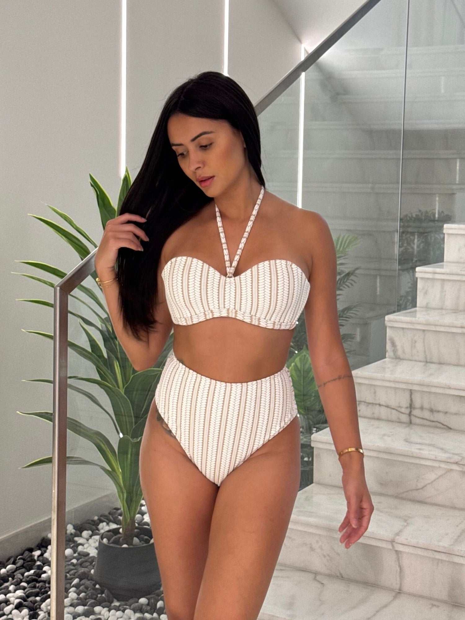 Capri Crochet Bandeau Bikini Set