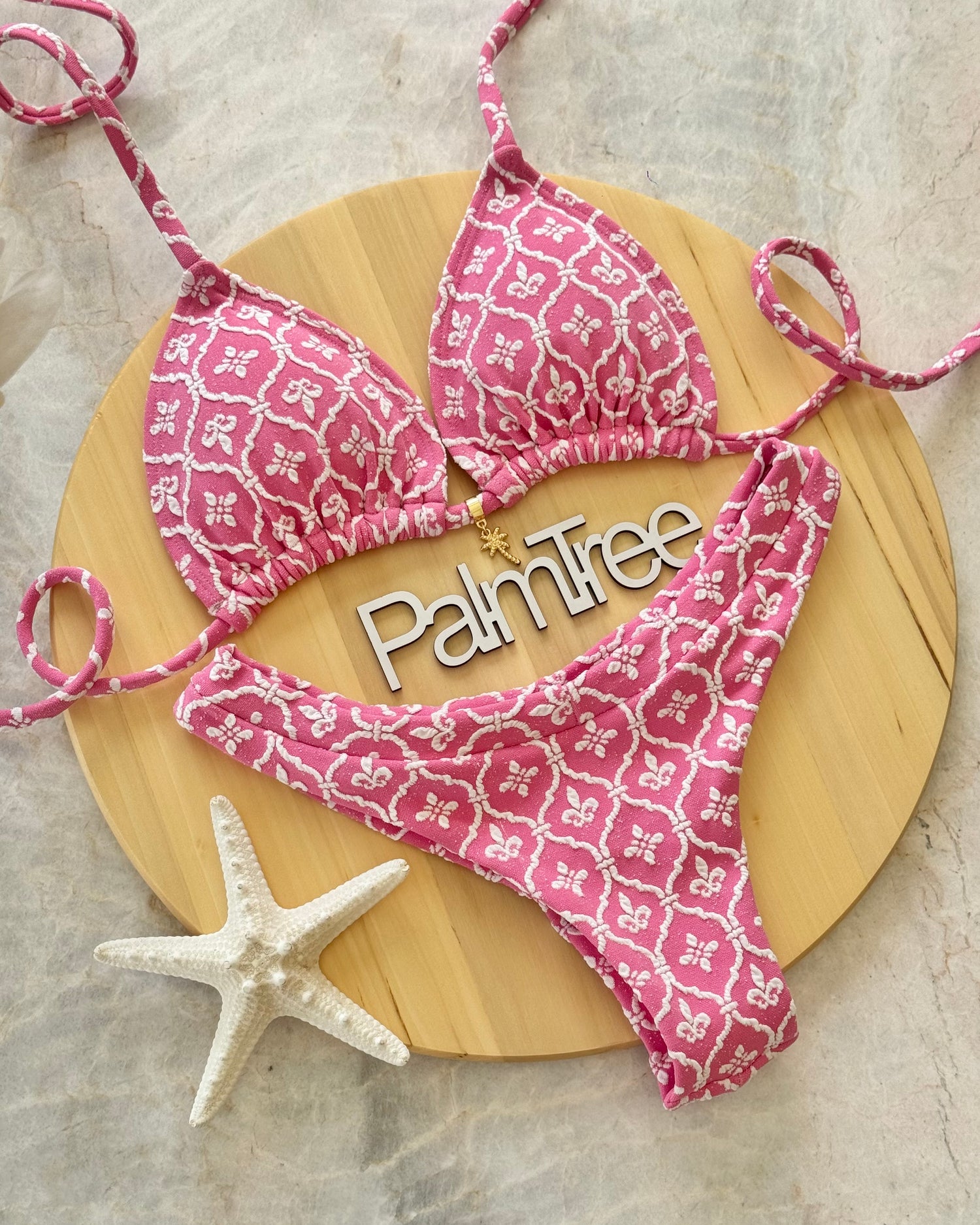 Tulum Jaccquard Triangle Bikini Set