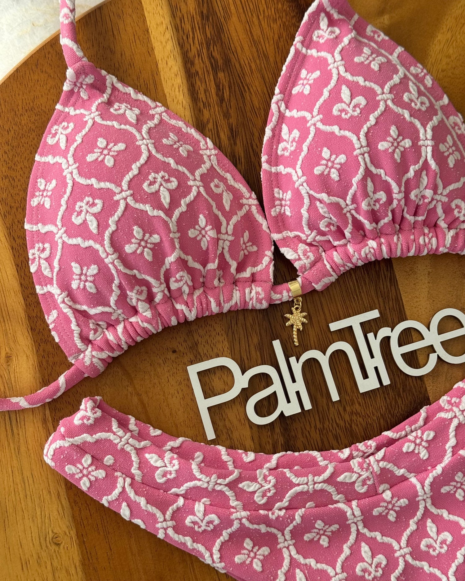 Tulum Jaccquard Triangle Bikini Set