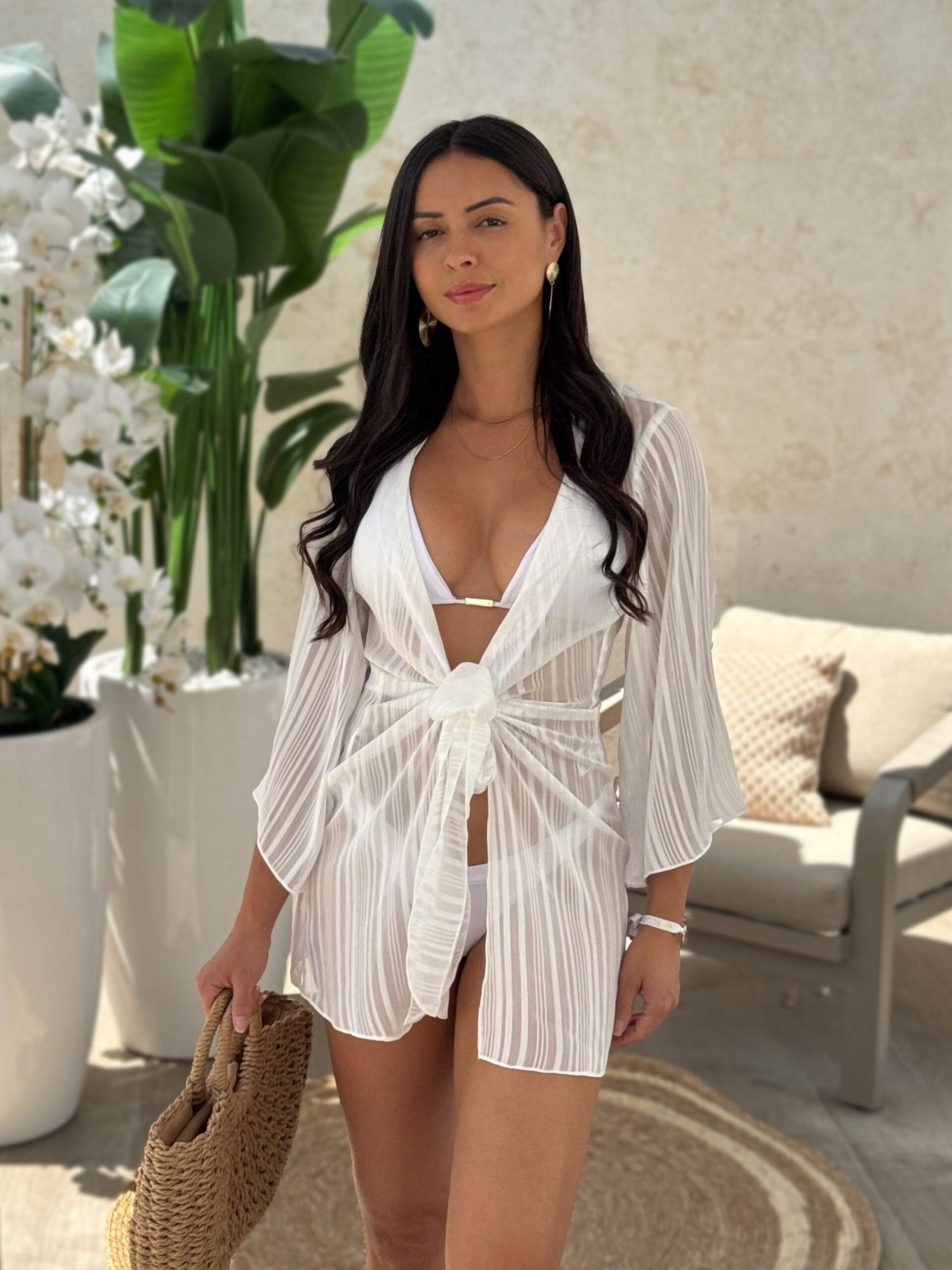 Tulum Kimono Afrodite Sheer Silk Chiffon