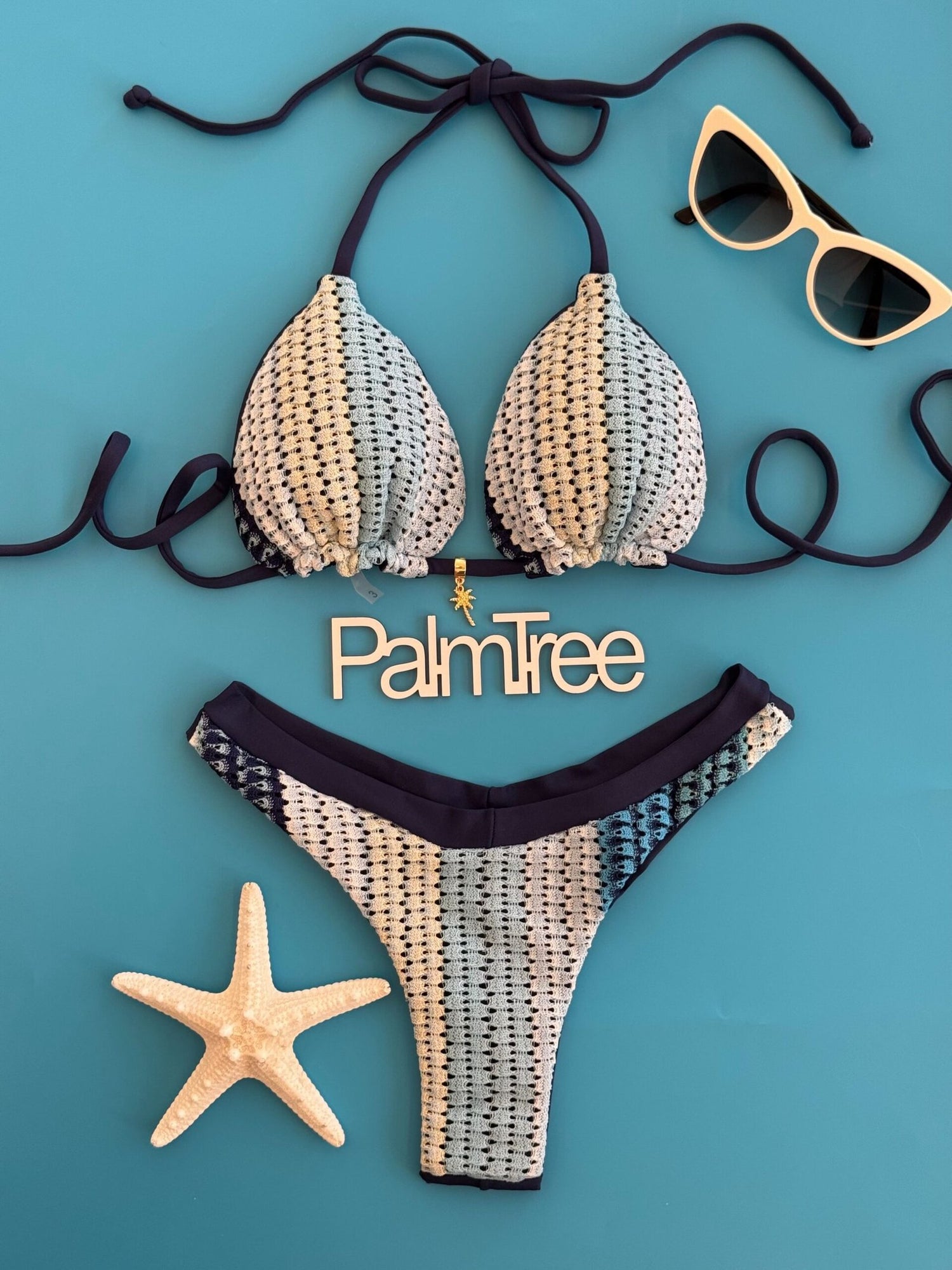 Tulum Knitted Triangle Bikini Set
