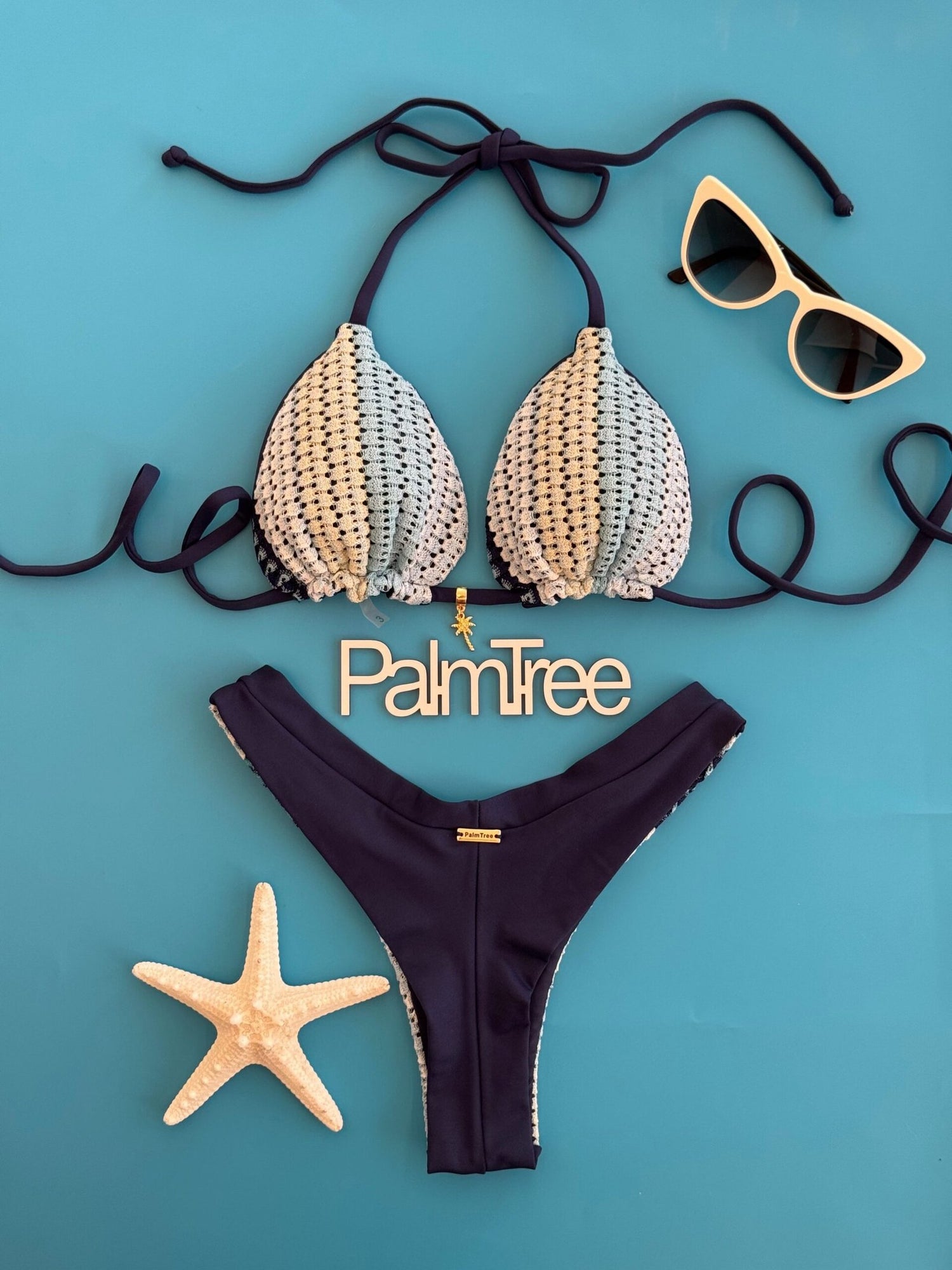 Tulum Knitted Triangle Bikini Set