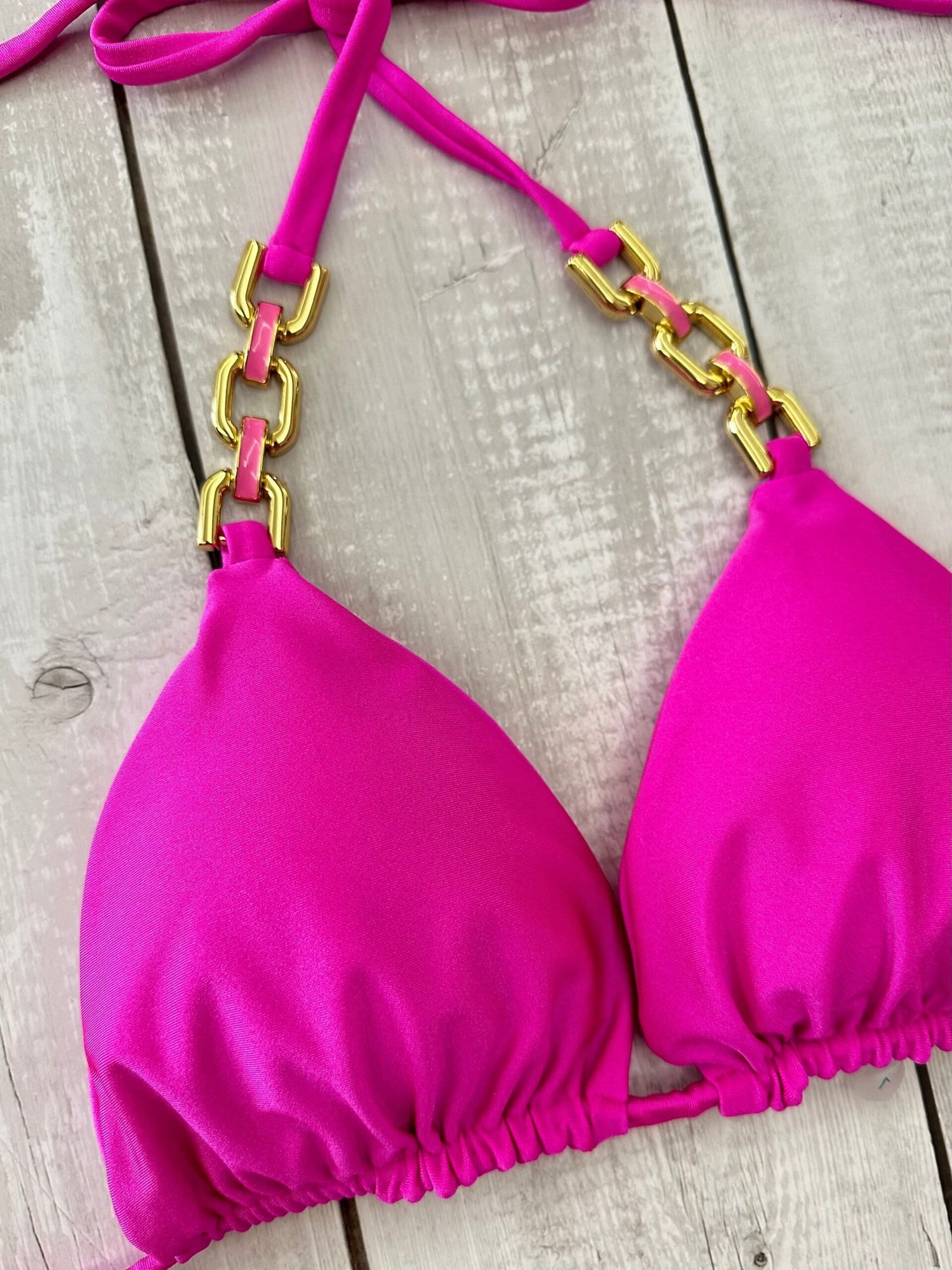 Cancun Lux III Shimmer Triangle Bikini Set