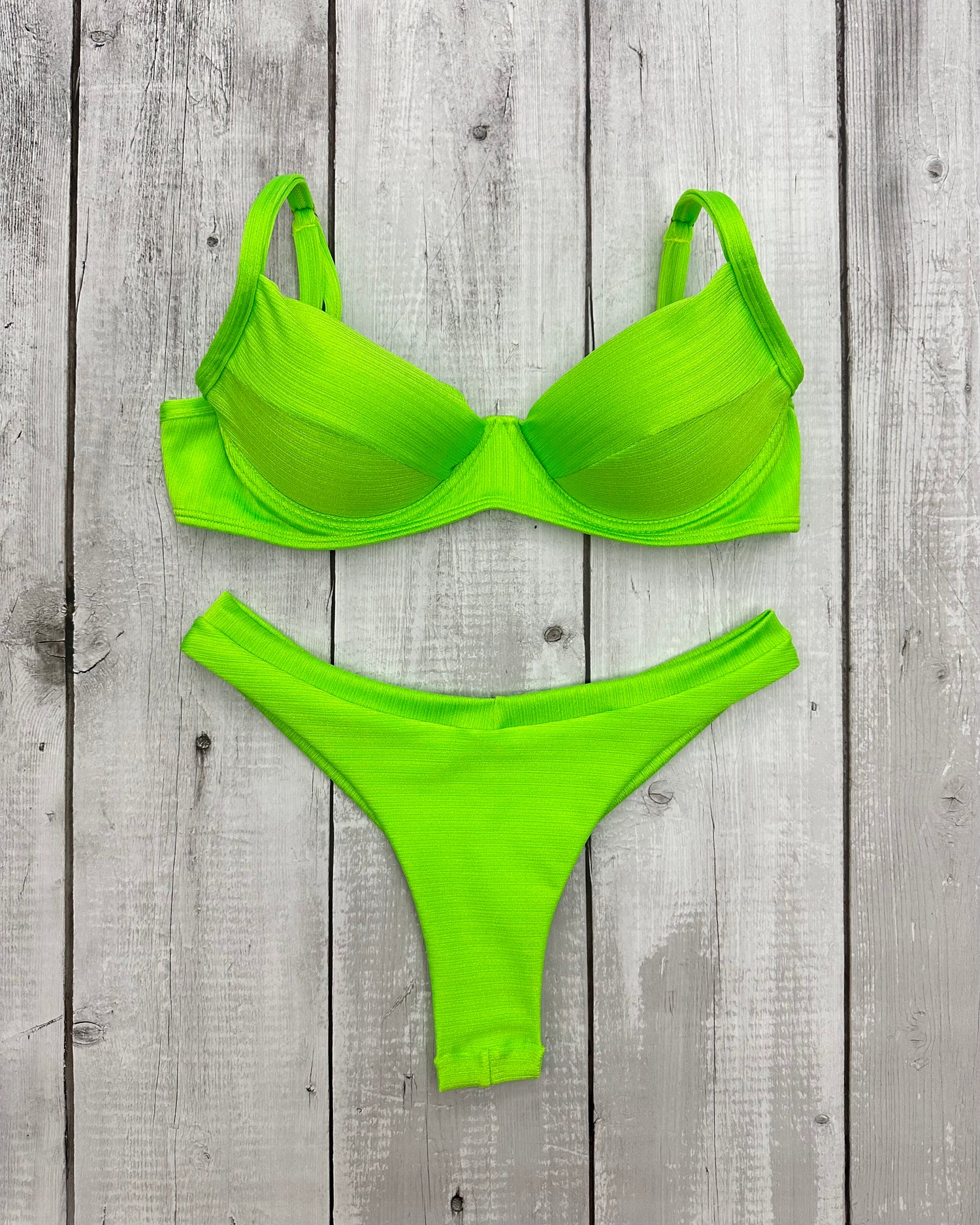 Maldives Neon Shimmer Underwire Bra Bikini Shimmer Set
