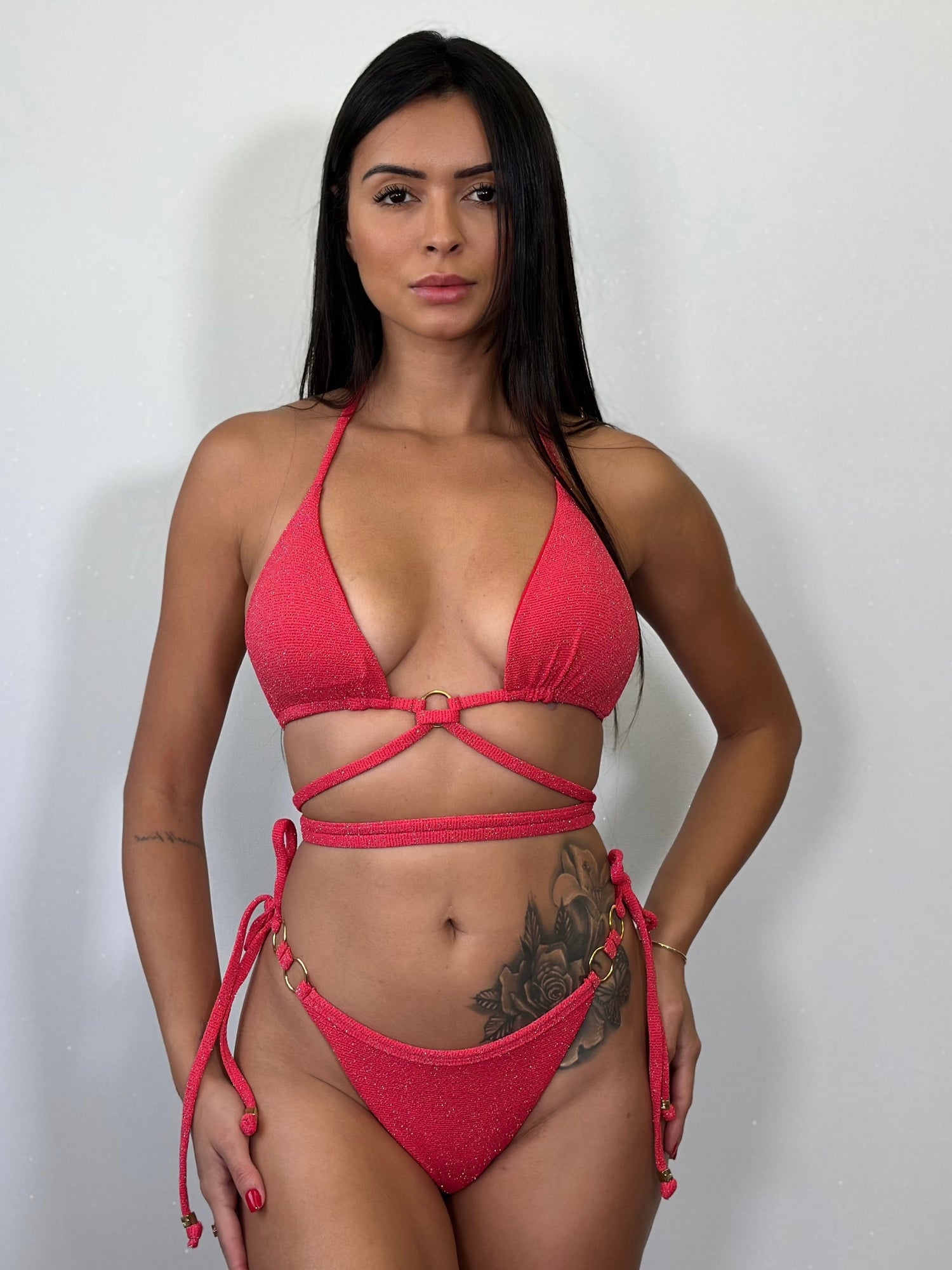 Dubai Glitter Triangle Bikini Set