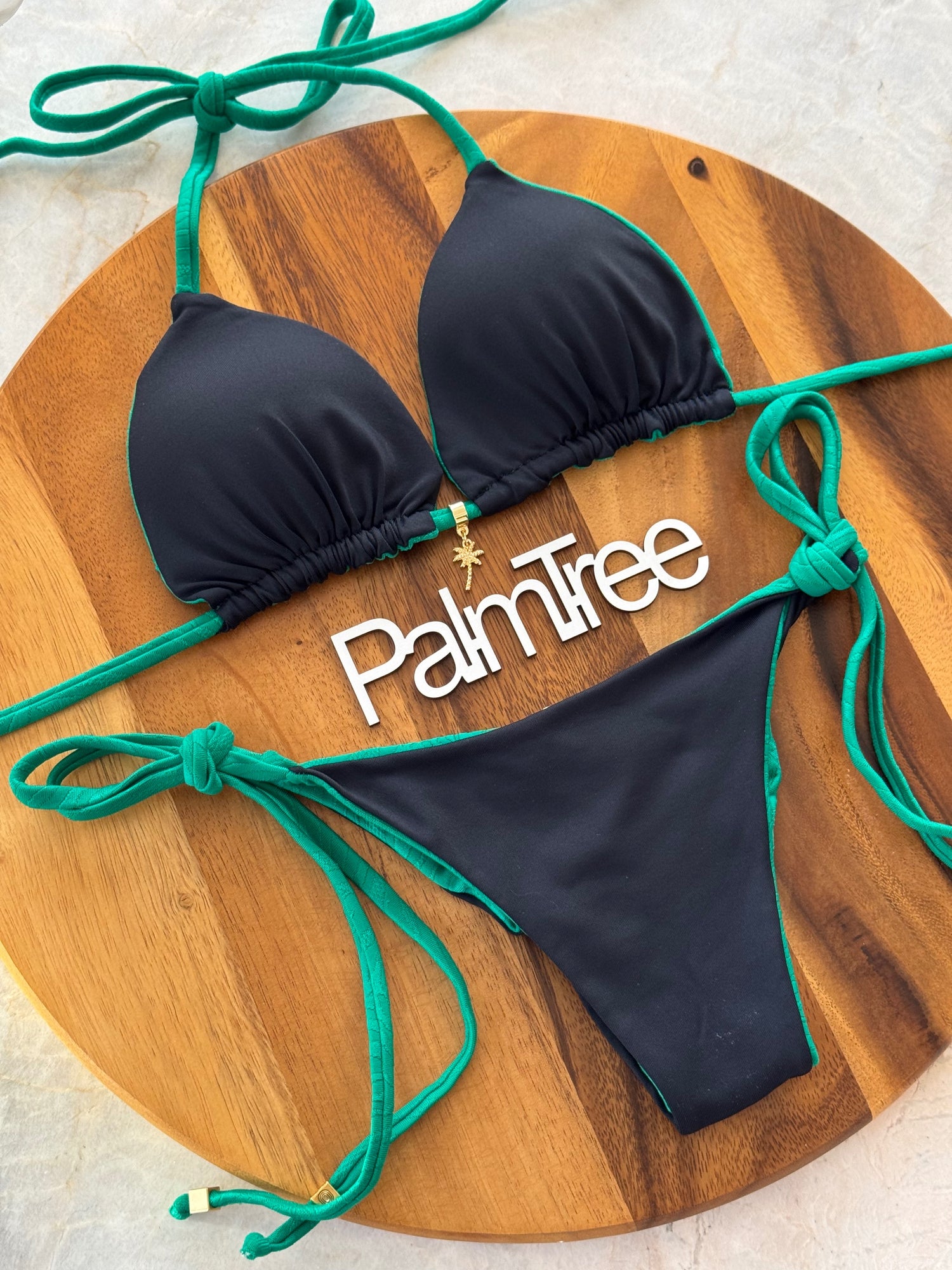 Rio Savanah Triangle Ruched Tie-Side Bikini Set