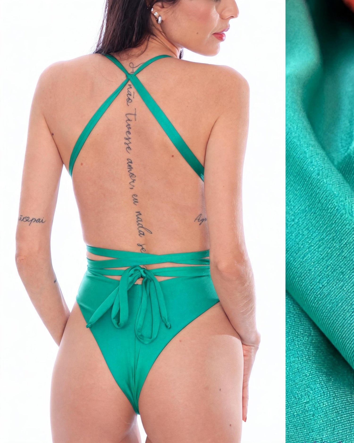 Santorini Deep V-Cut One-Piece Swimsuit