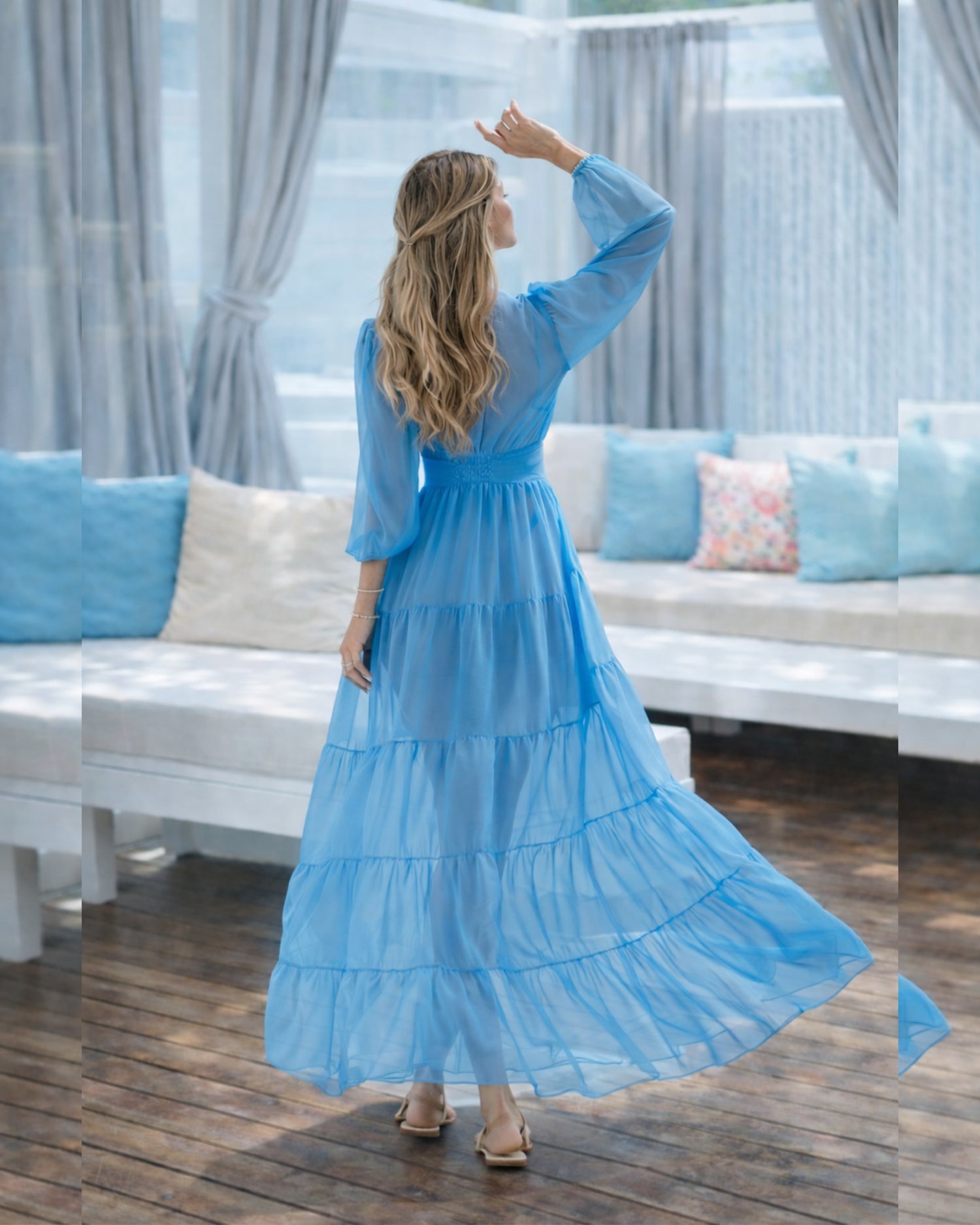 Monaco Beach Dress Sheer Silk Chiffon - Limited Edition