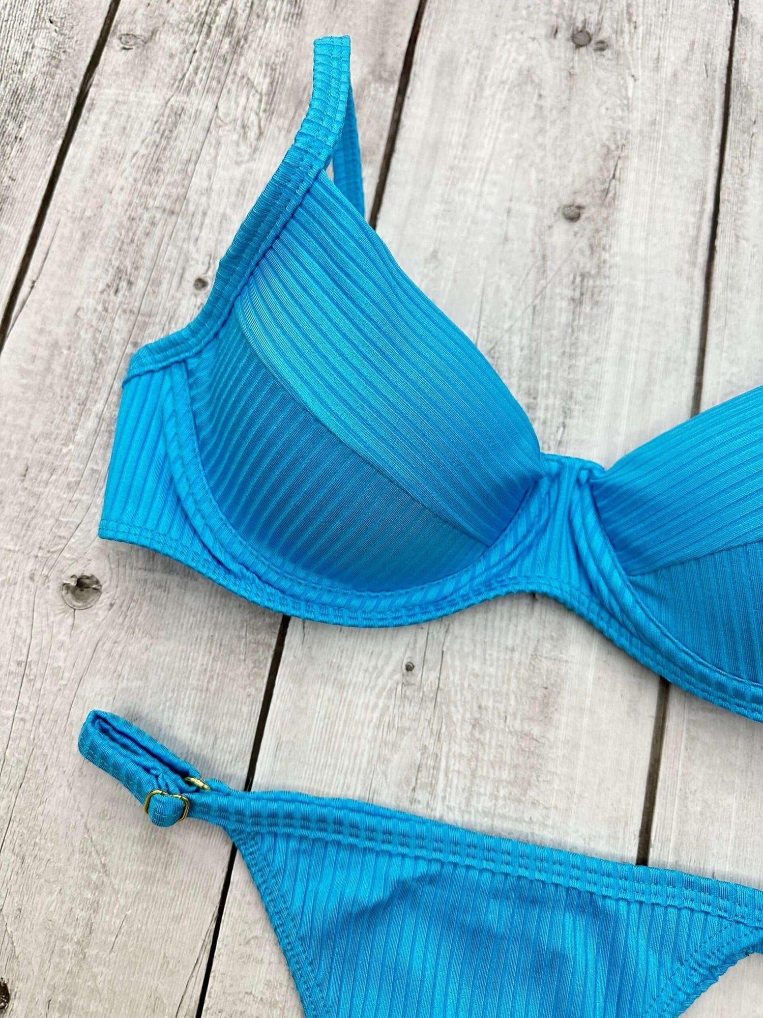 Marbella Ribbed Underwire Bra Bikini Set