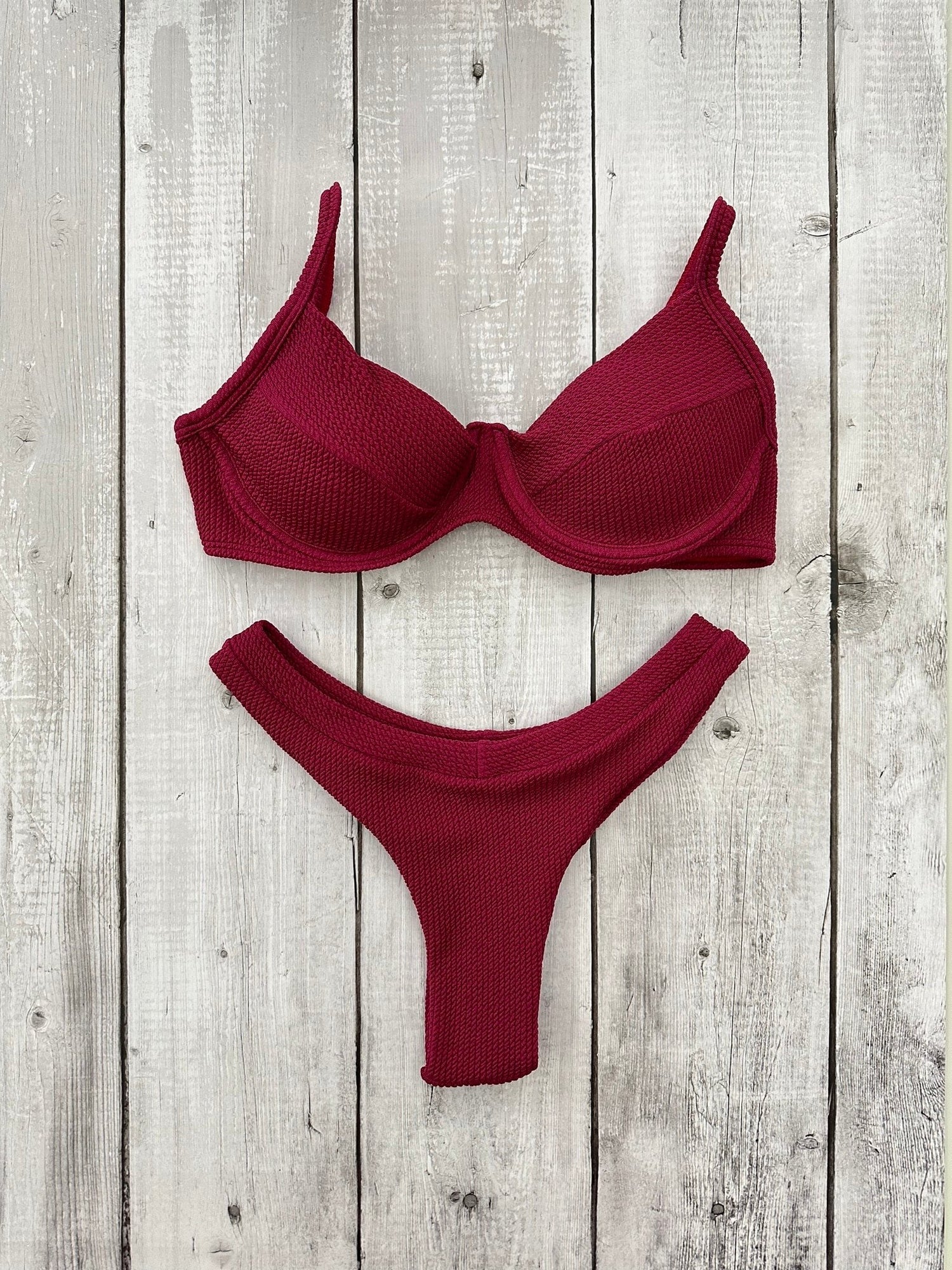 Maldives Crinkle Underwire Bra Bikini Set