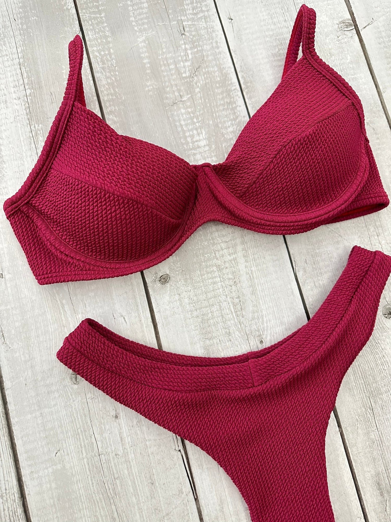 Maldives Crinkle Underwire Bra Bikini Set