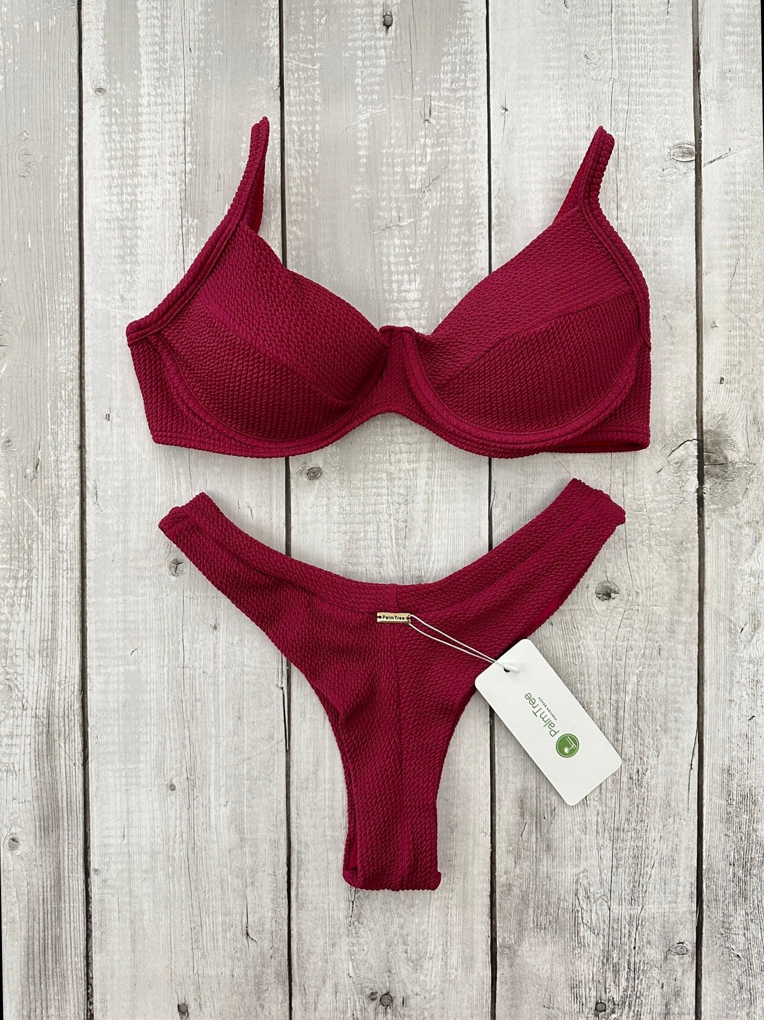 Maldives Crinkle Underwire Bra Bikini Set