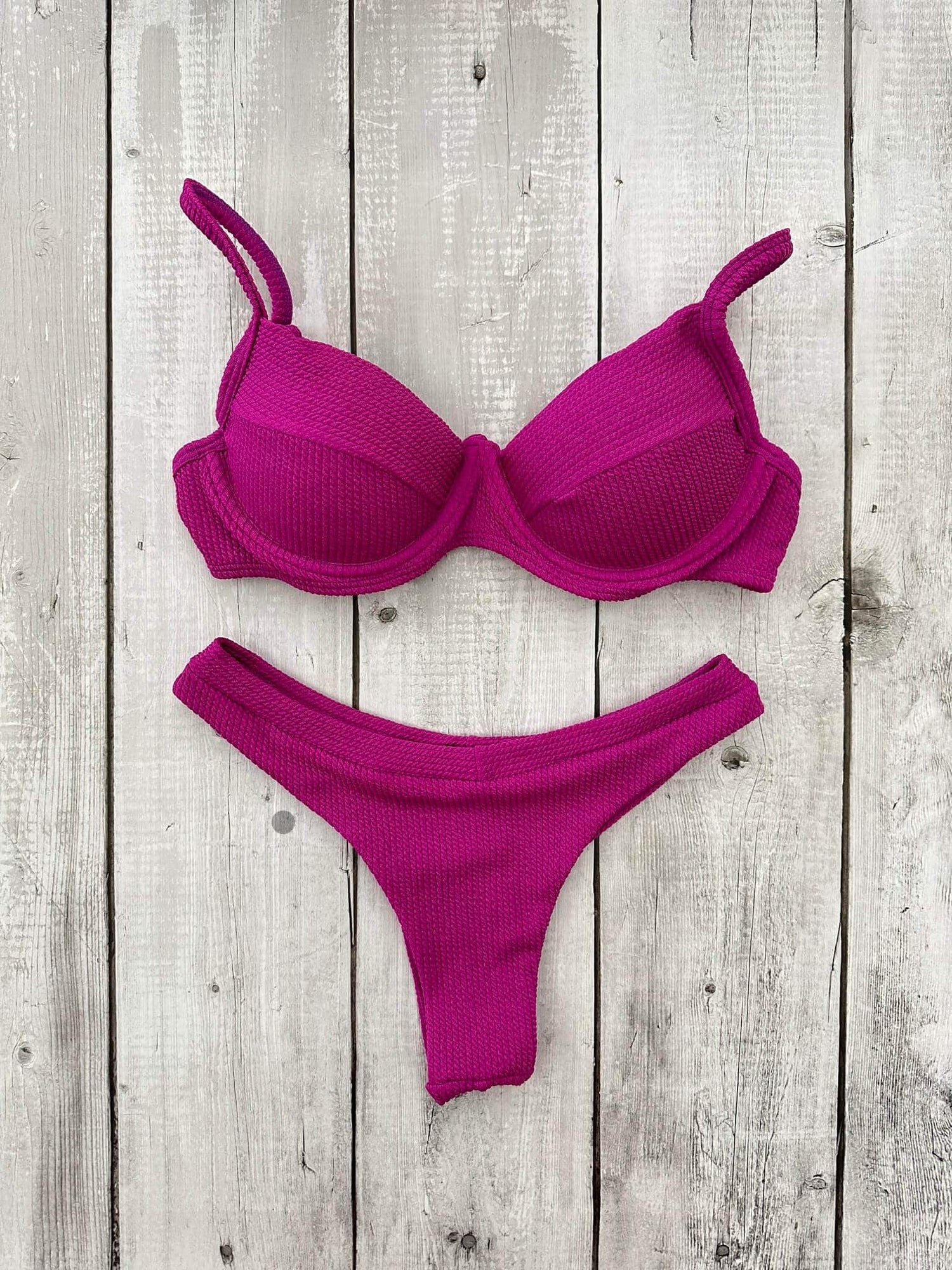 Maldives Crinkle Underwire Bra Bikini Set